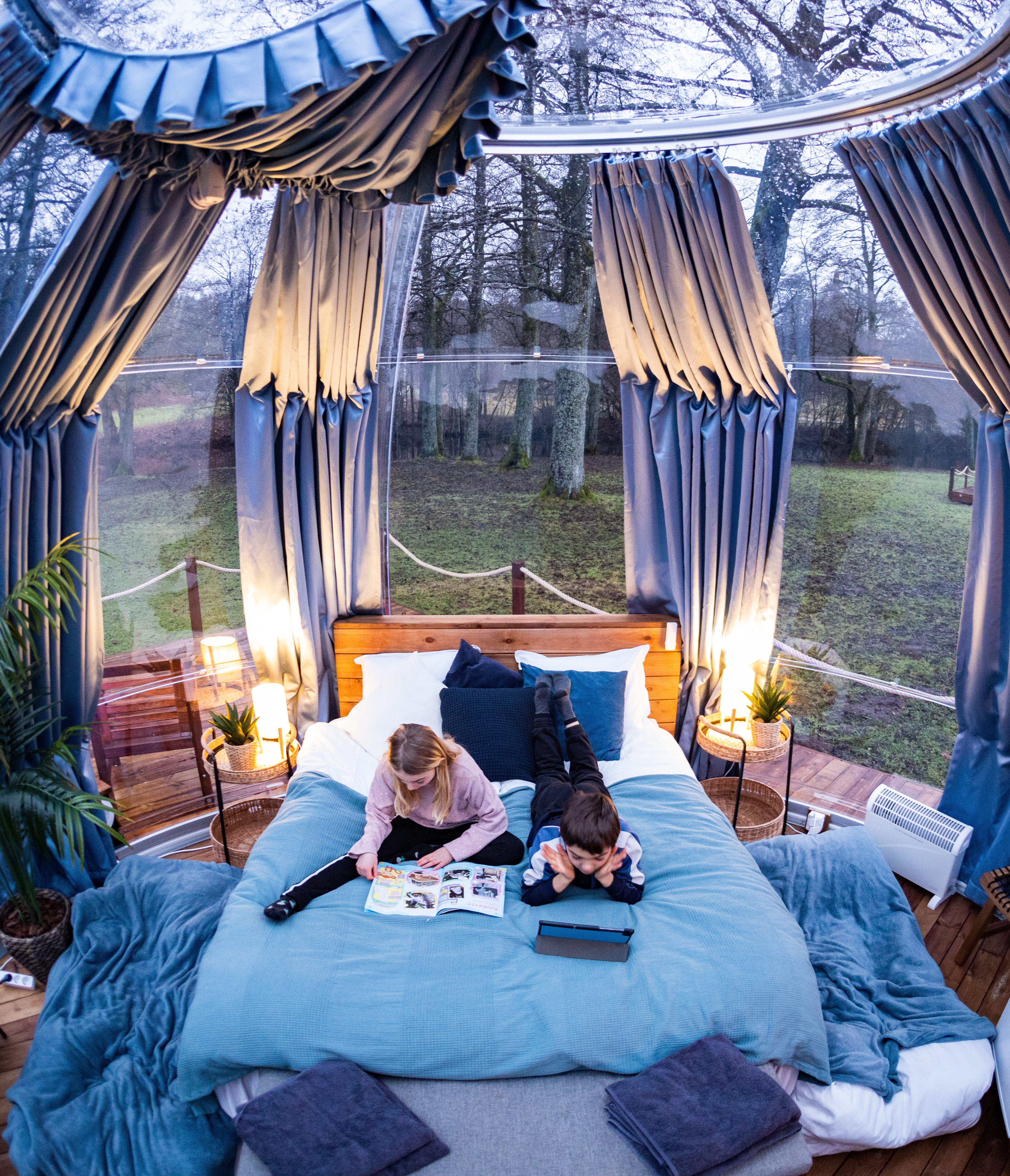 Igloo som boendeform på en camping.