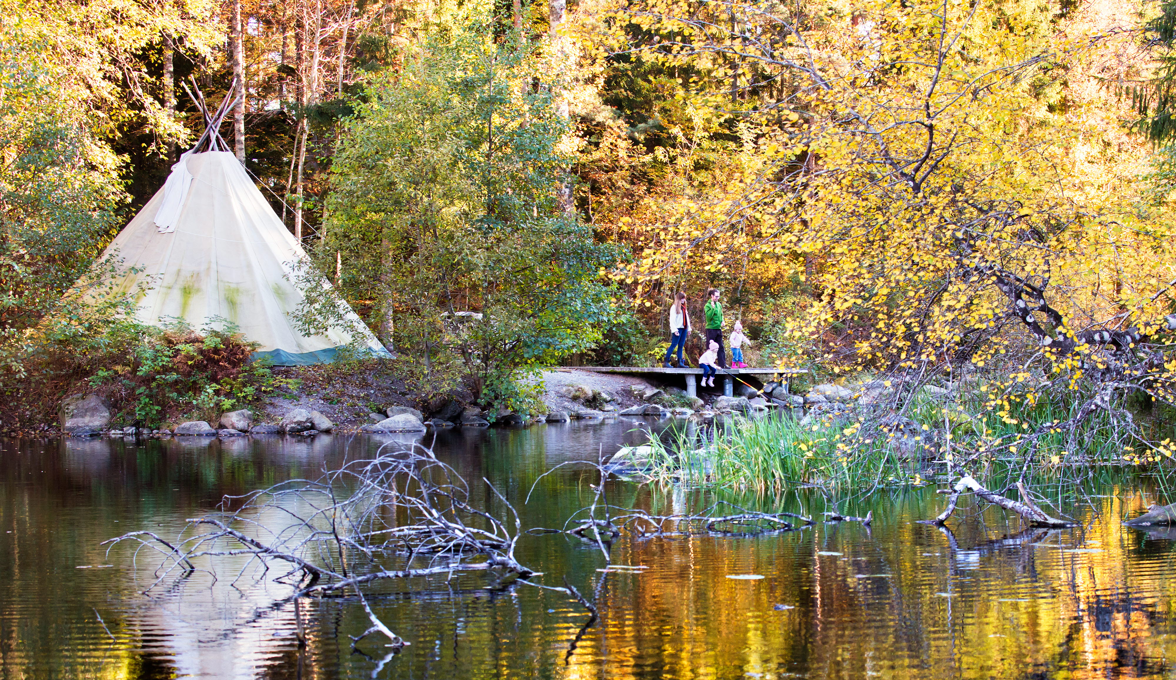 Teepee at a lake