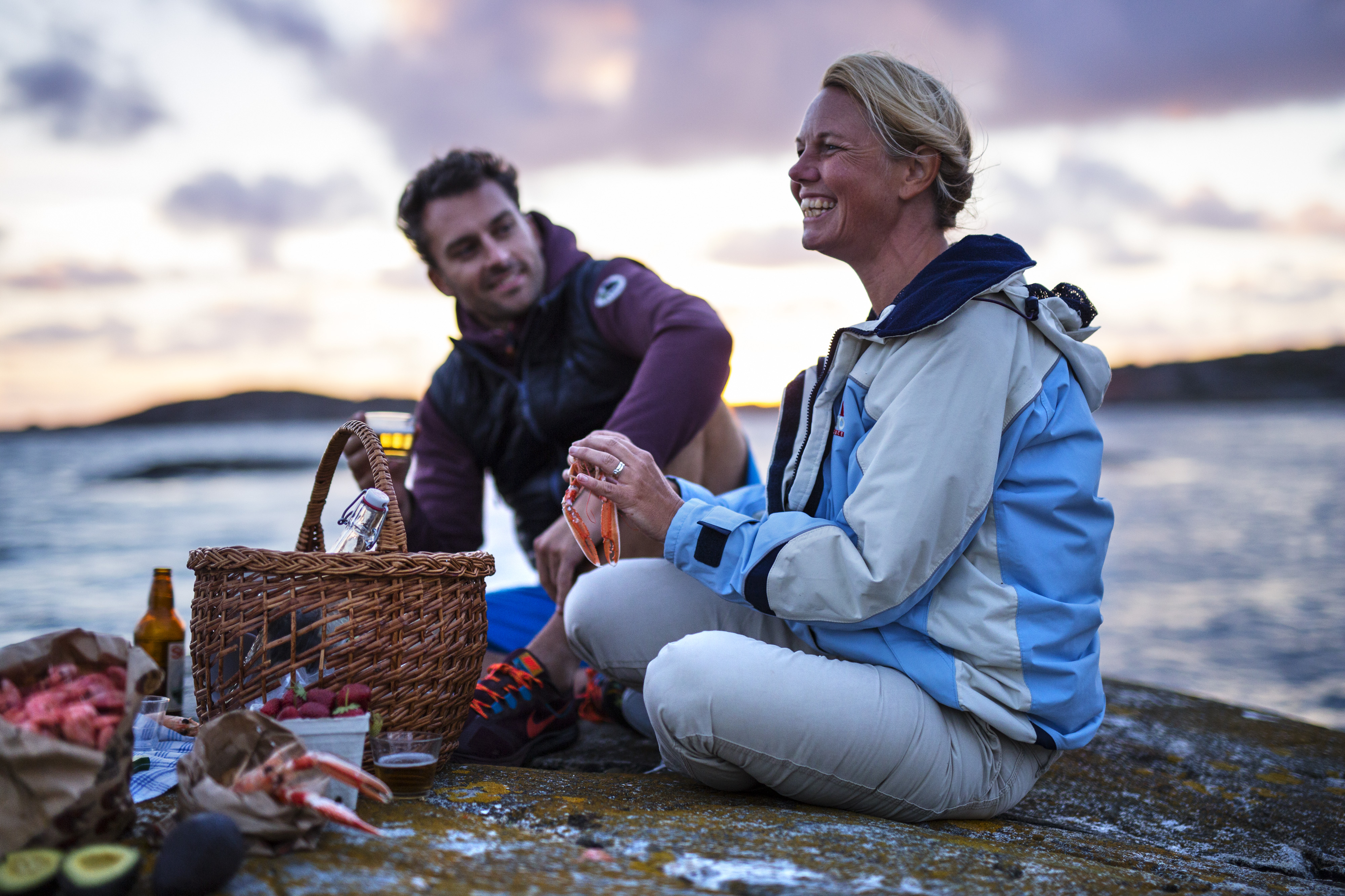 Picnic on a cliff in Bohuslän