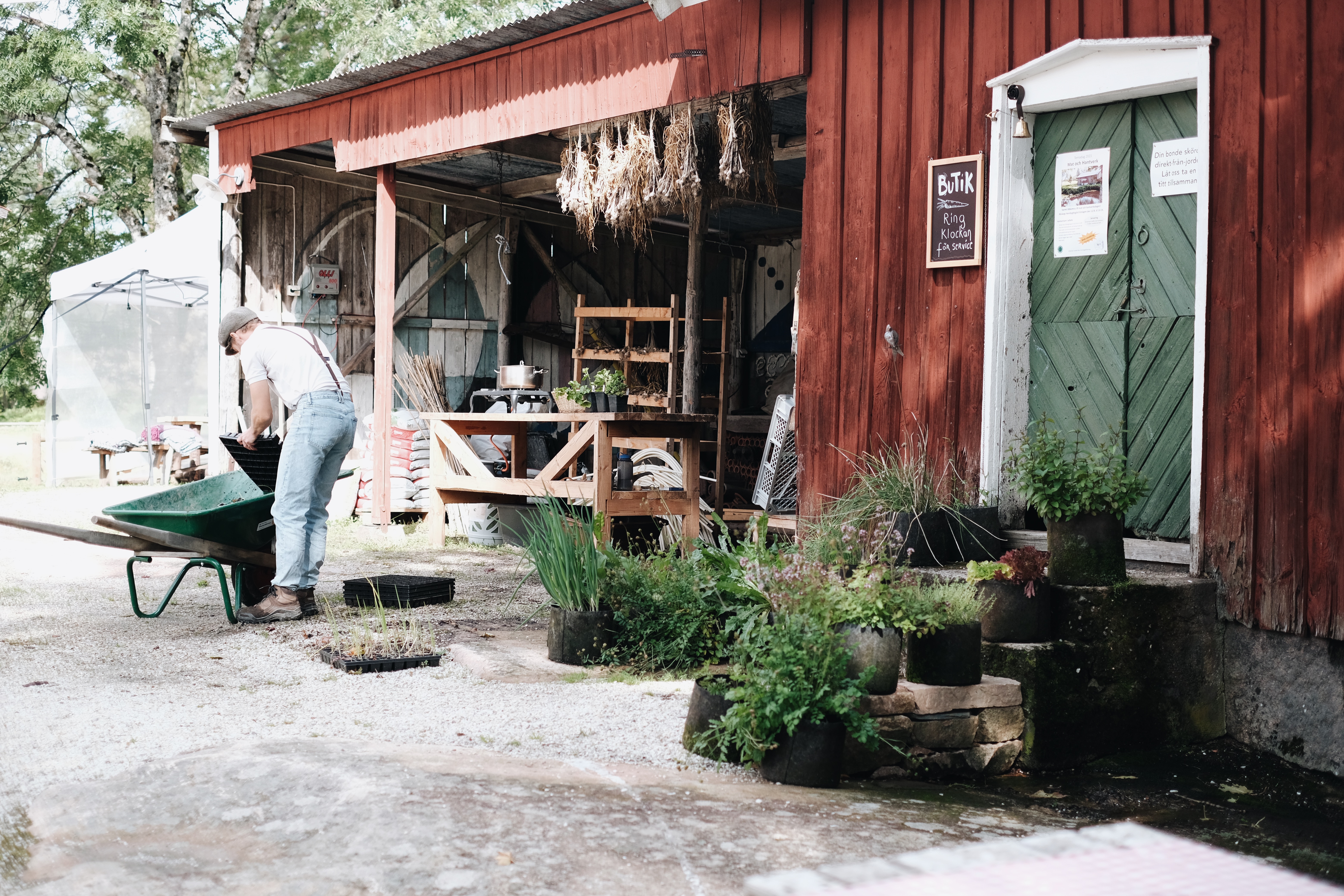 Gårdsbutik på landet.