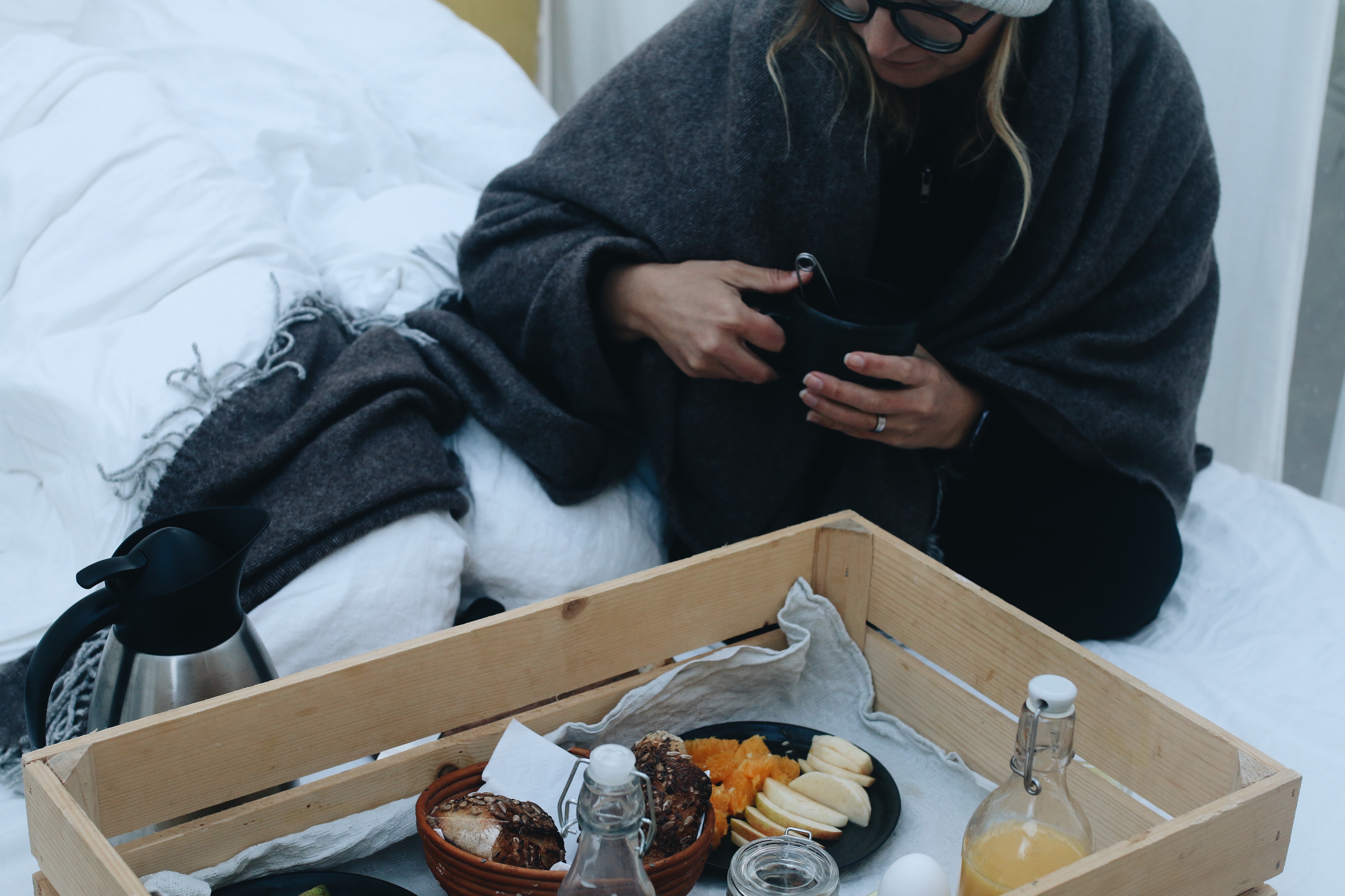 Glass cabins at Erikson Cottage