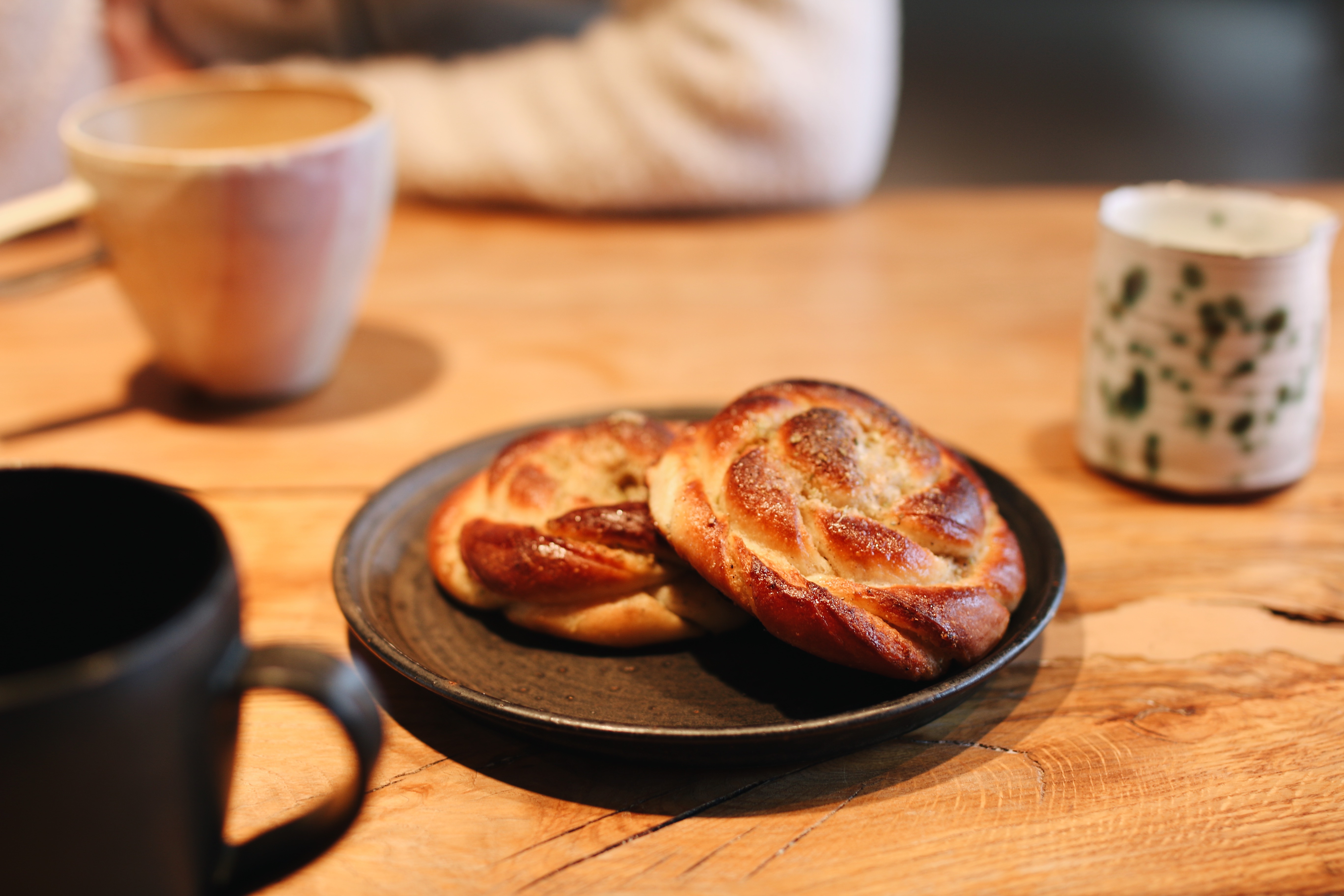 Rolls on a plate at Erikson Cottage