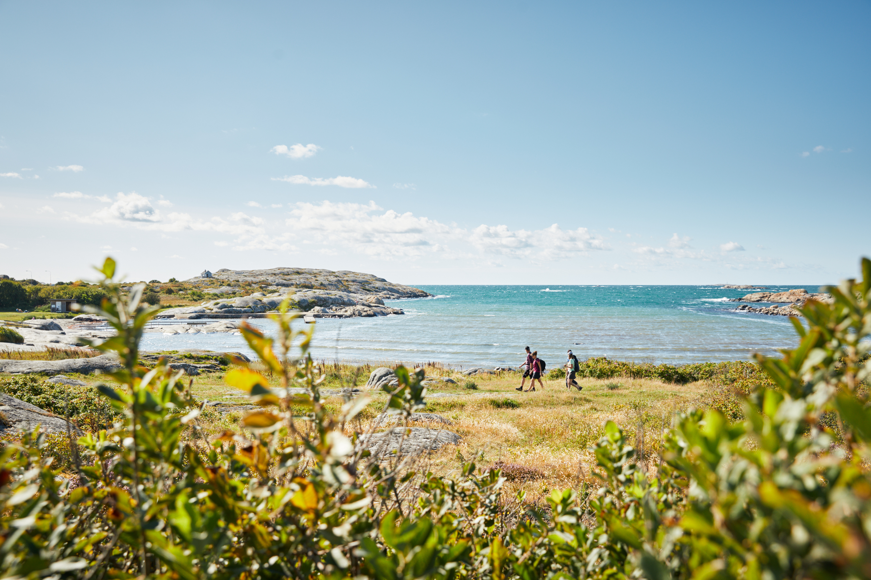 Vandrare på Skärgårdsleden.