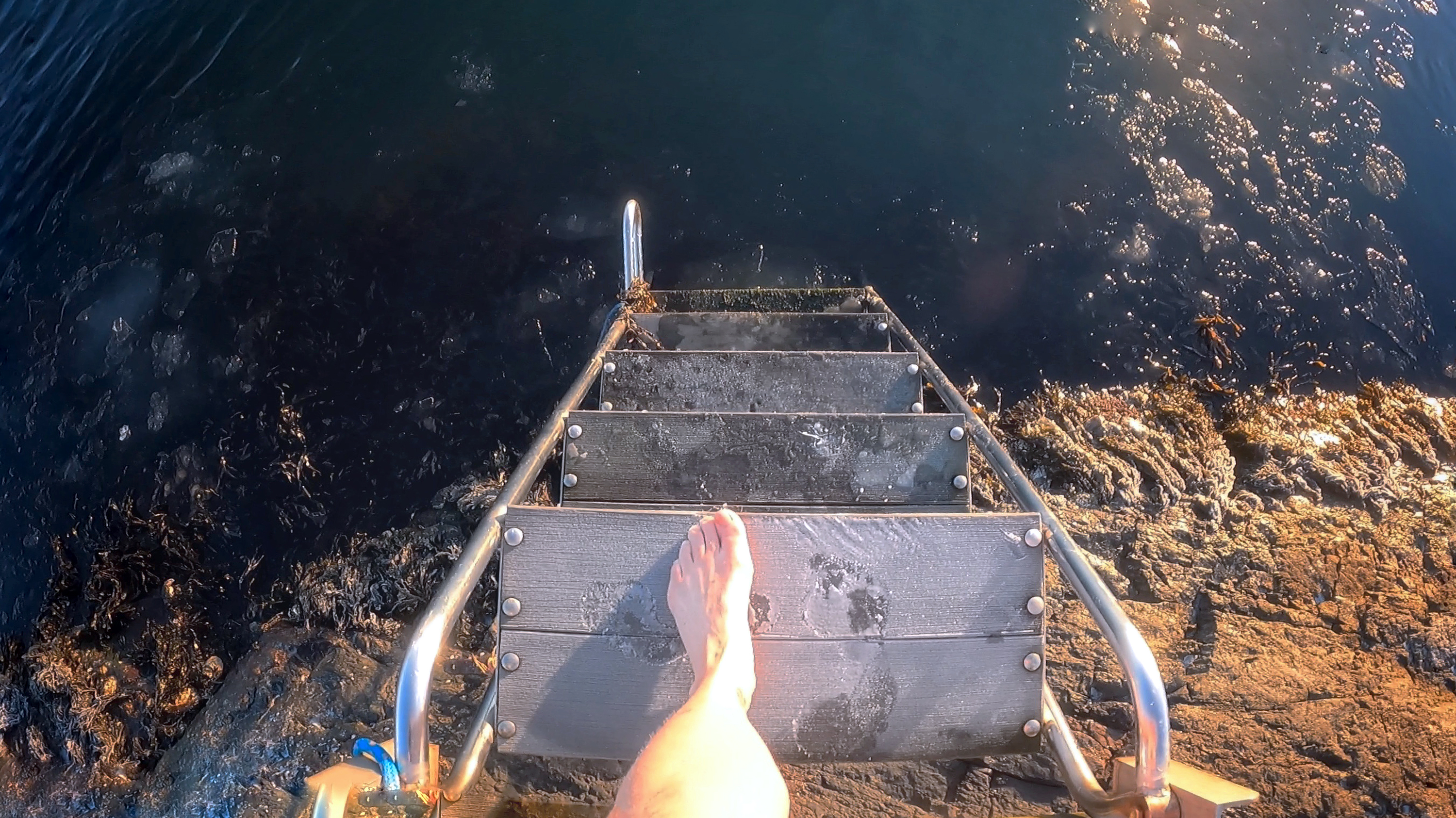 Vinterbad på Öckeröarna