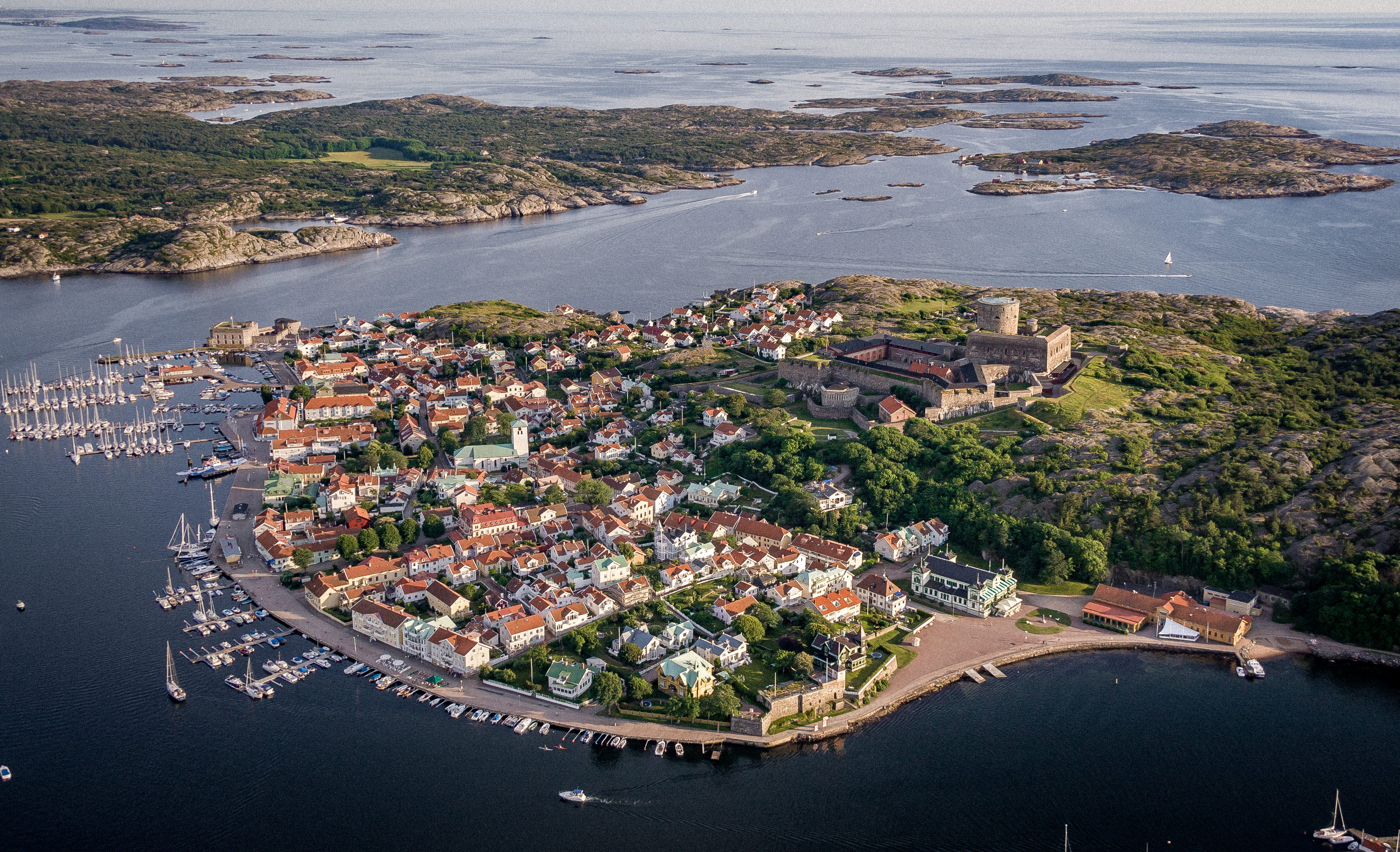 Drone photo over Marstrand