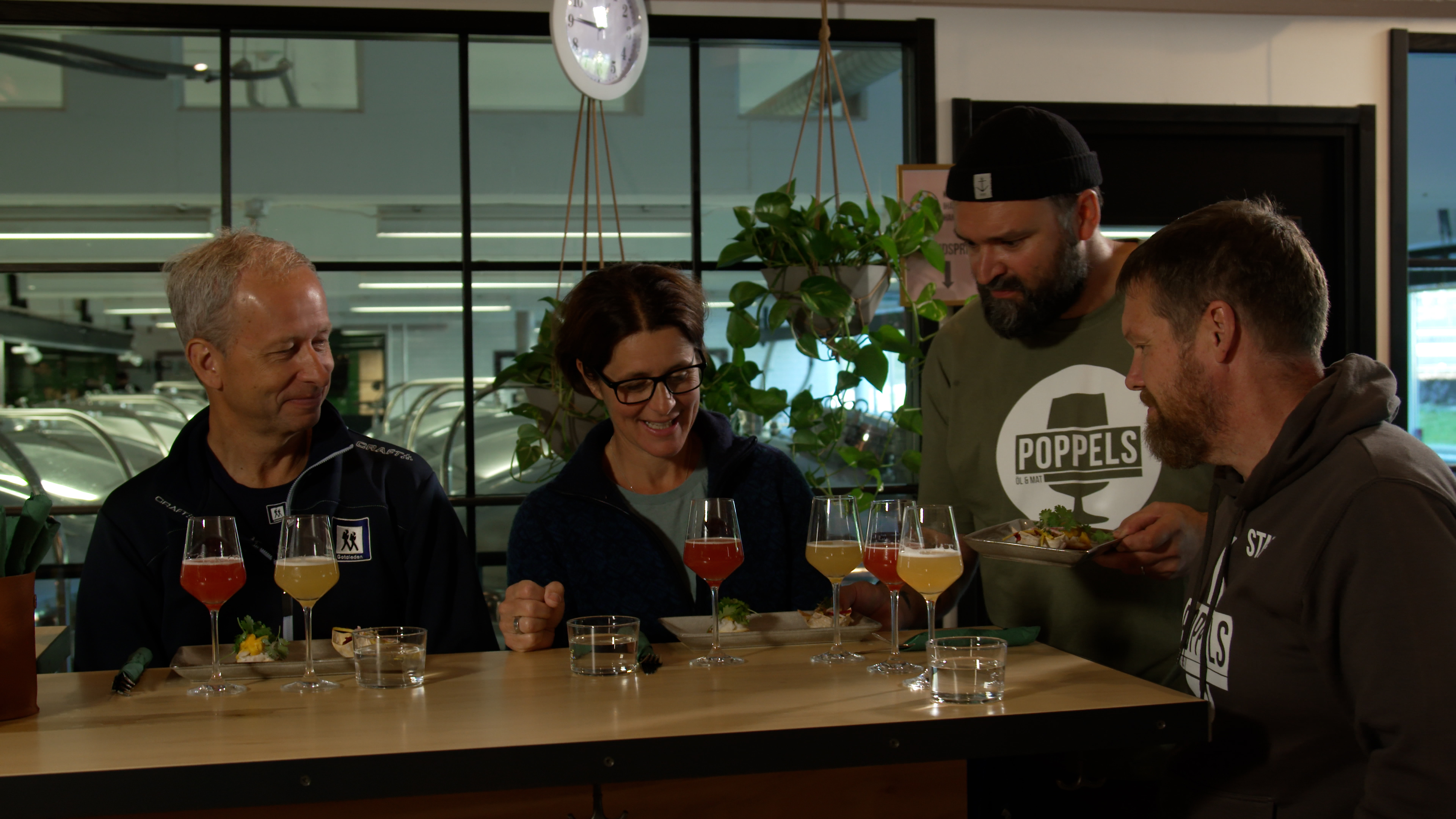 Uschi Disl tastes food and drinks