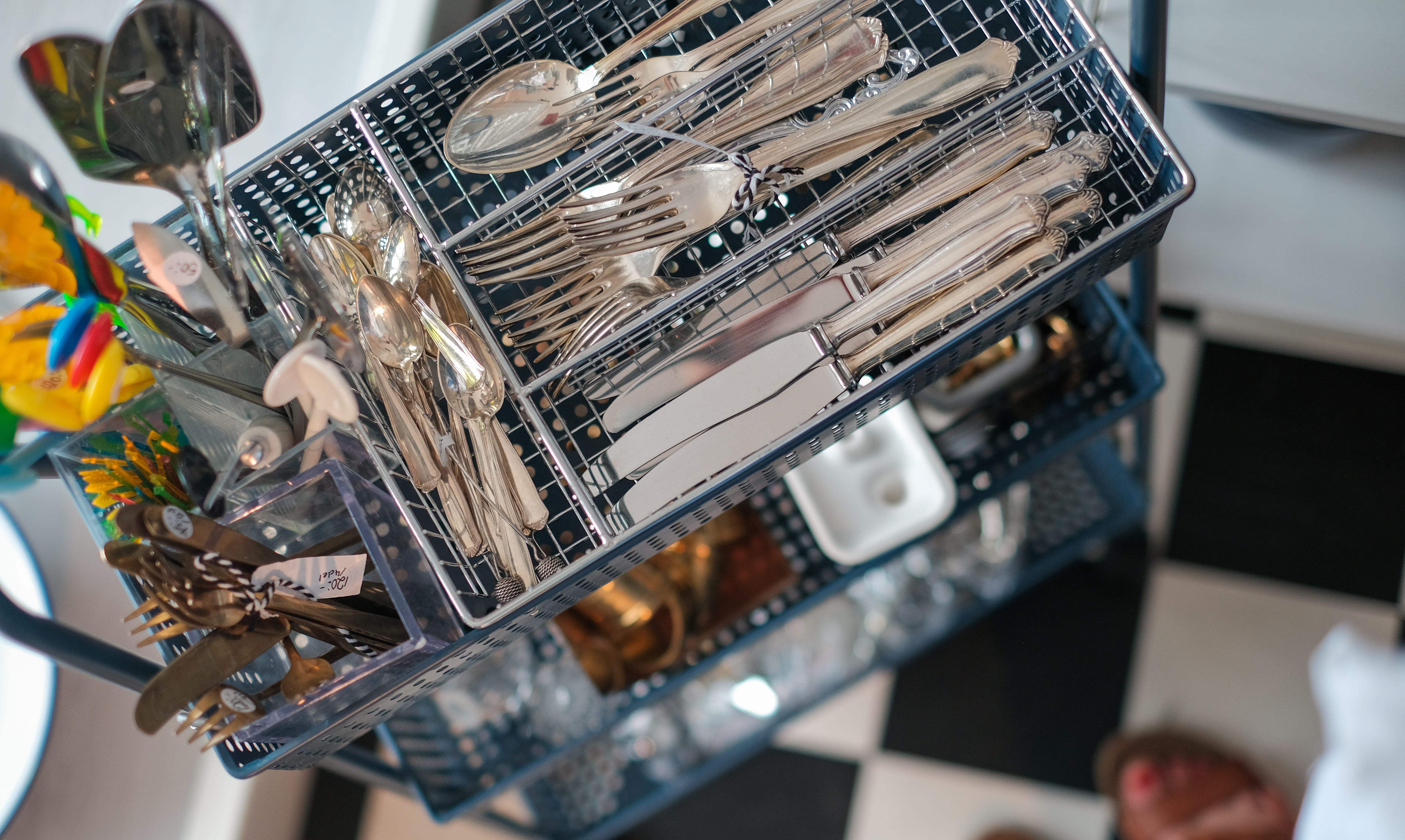 Second hand shop with things.