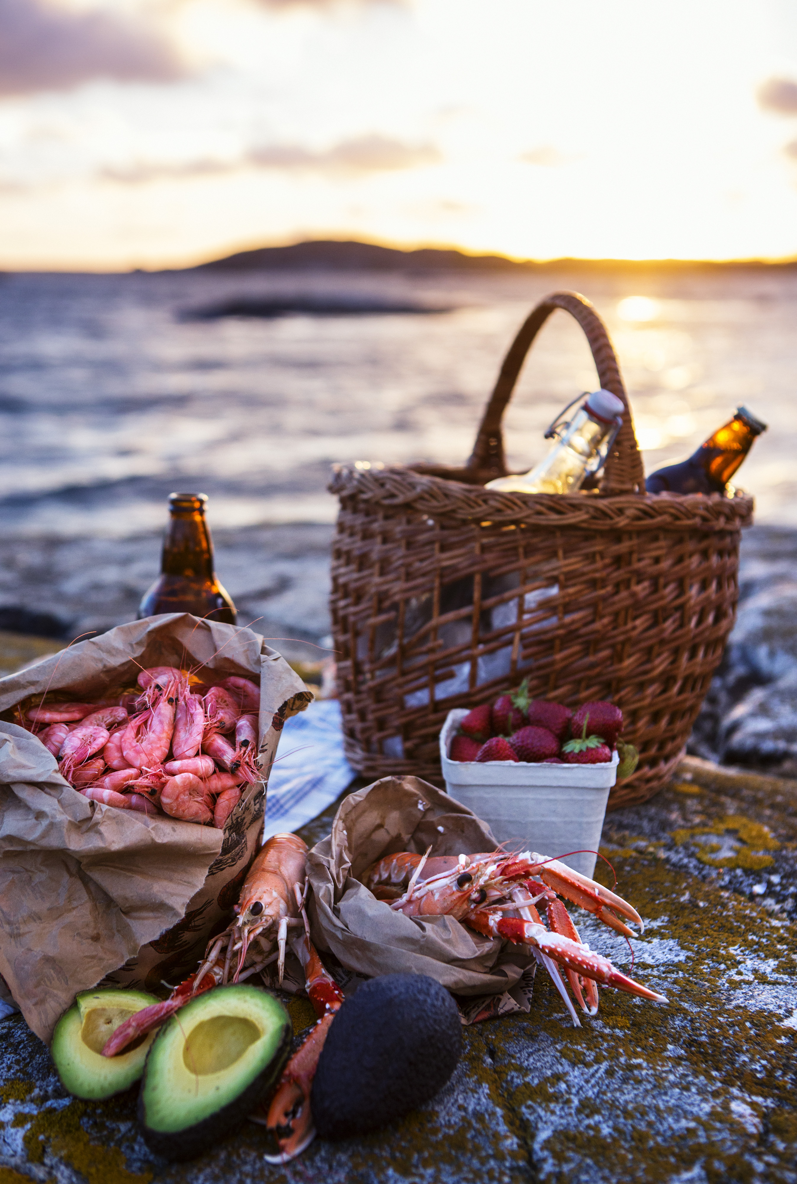 Utflyktskorg med mat