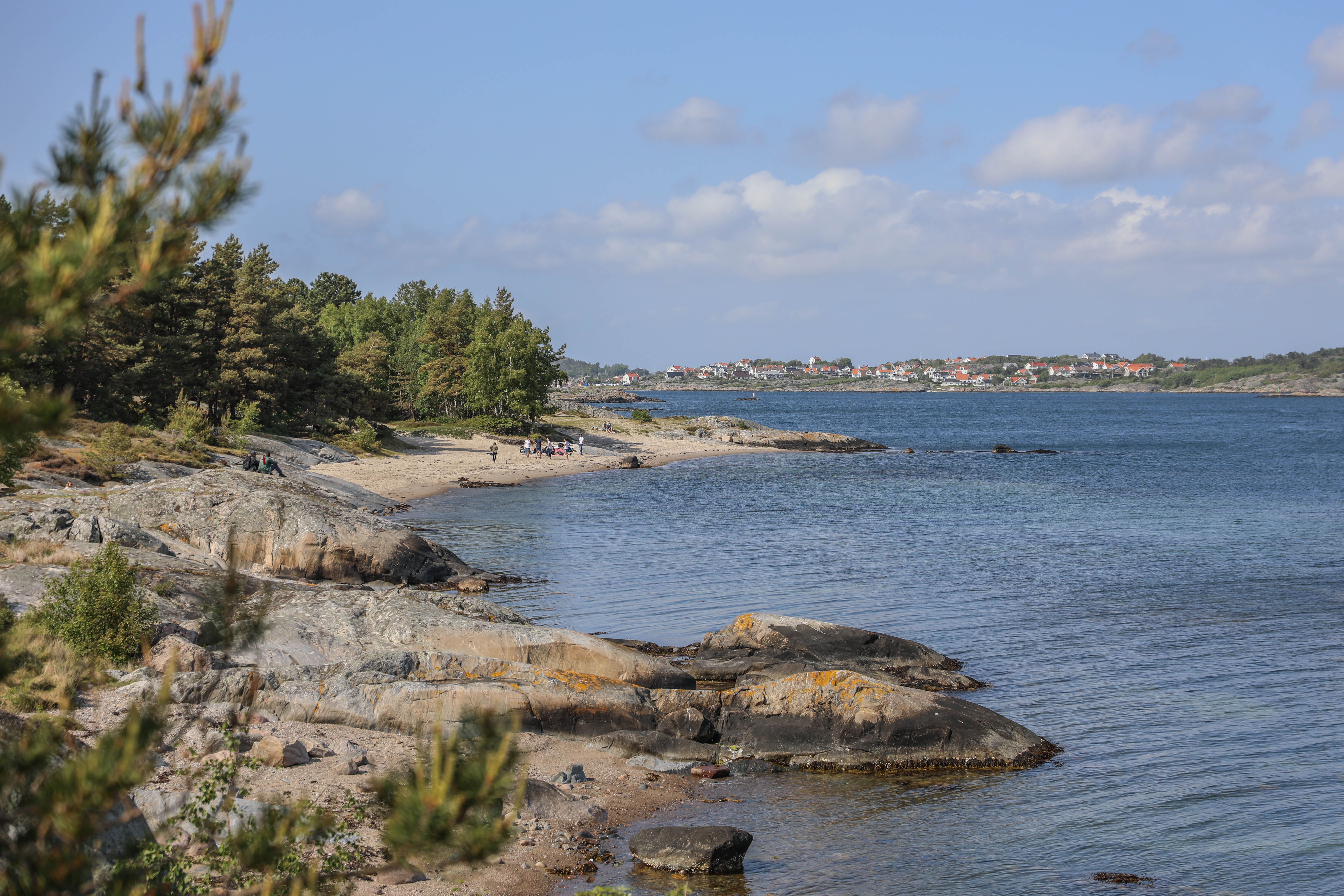 Strand på Vrångö i Göteborgs södra skärgård.