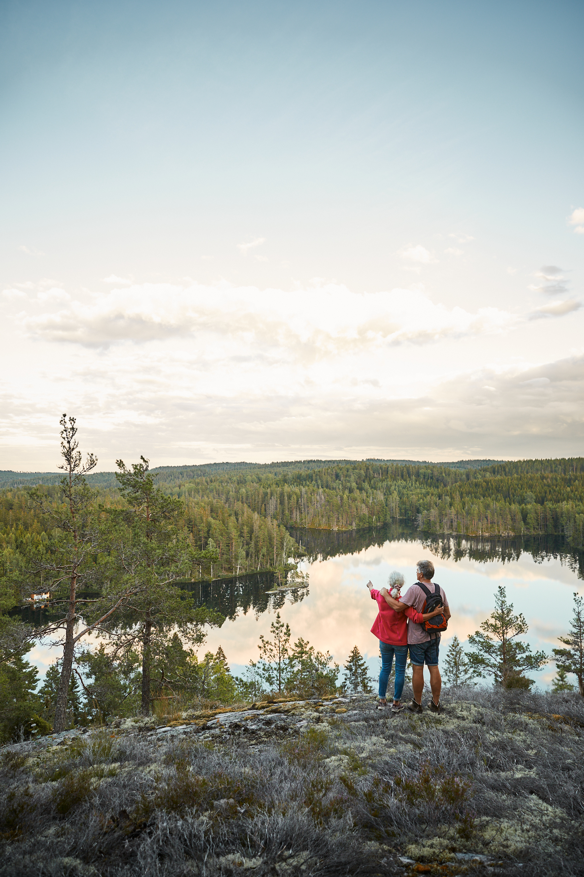 Couple walking in Dalsland