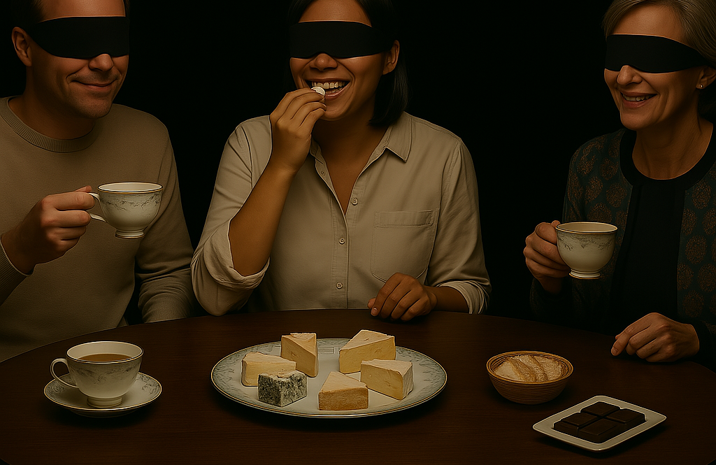 Blind Dining: ost, choklad, kakor & te på Franska Tesalongen