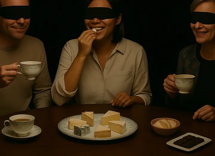 Blind Dining: ost, choklad, kakor & te på Franska Tesalongen