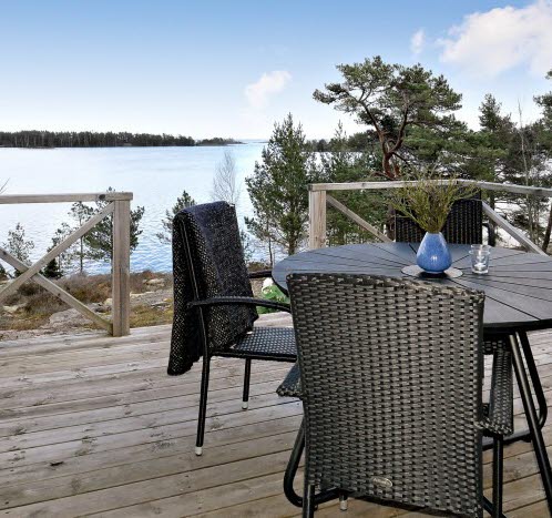 Rolfskärrs stugby utanför Åmål vid Vänern.