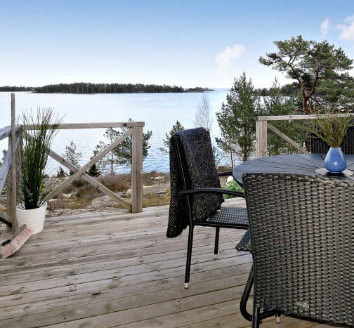 Rolfskärrs stugby utanför Åmål vid Vänern.