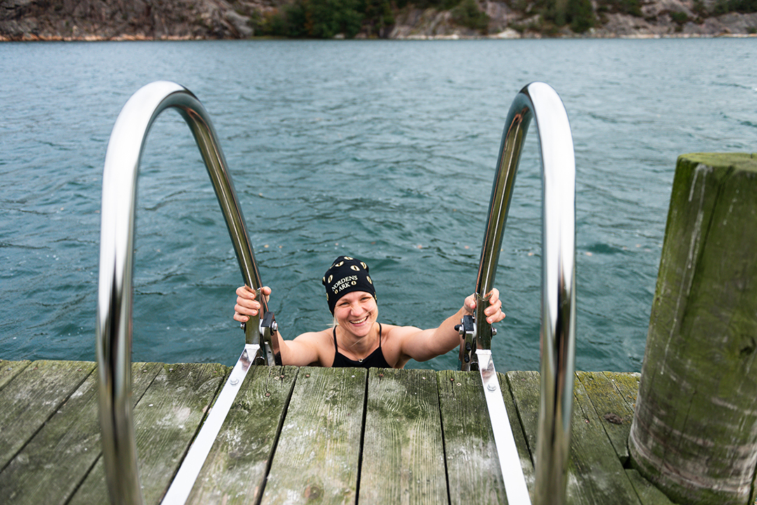 Vinterbad vid Nordens Ark