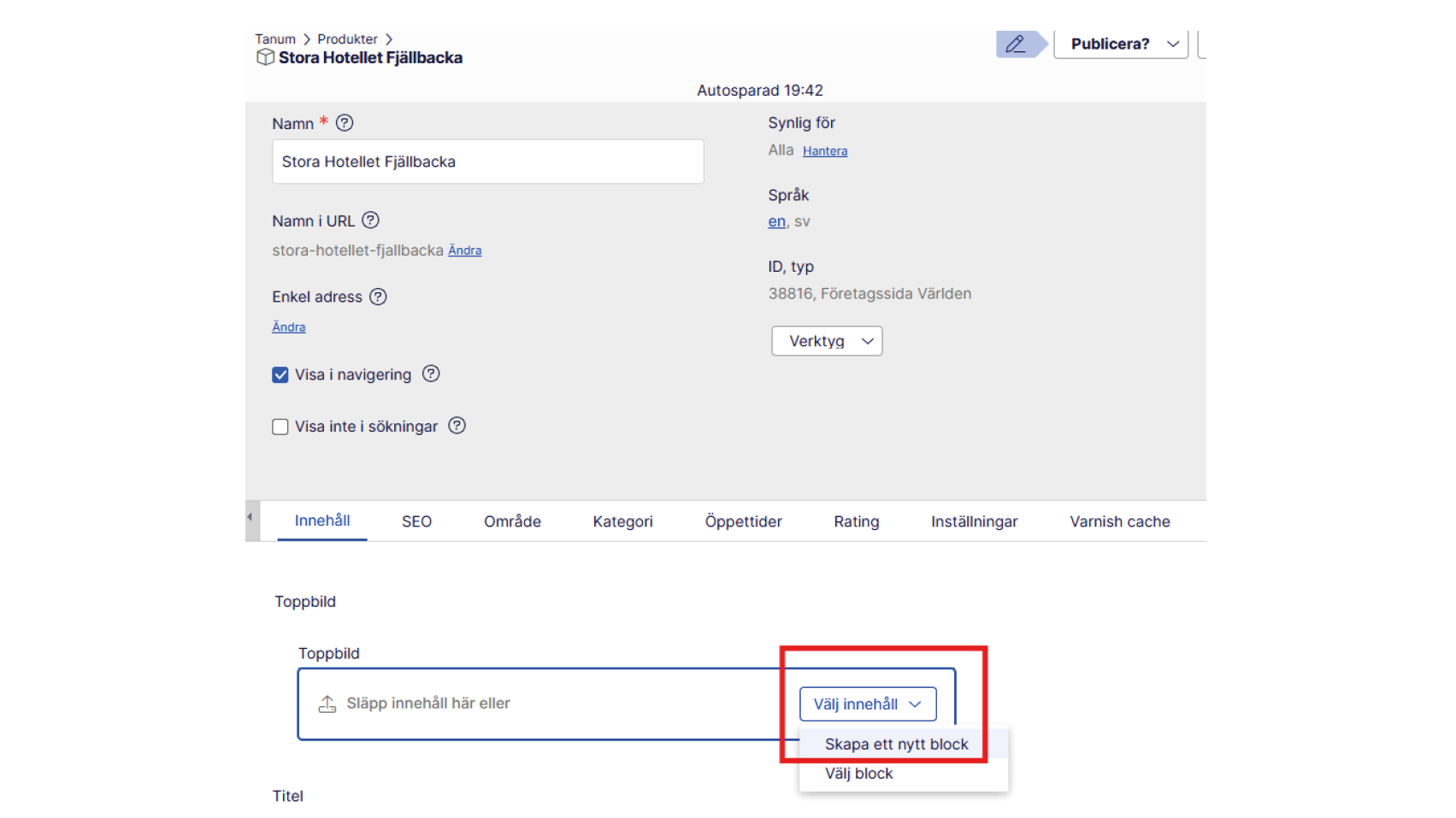 Skapa en toppbild för företagsblad, evenemang och artikel