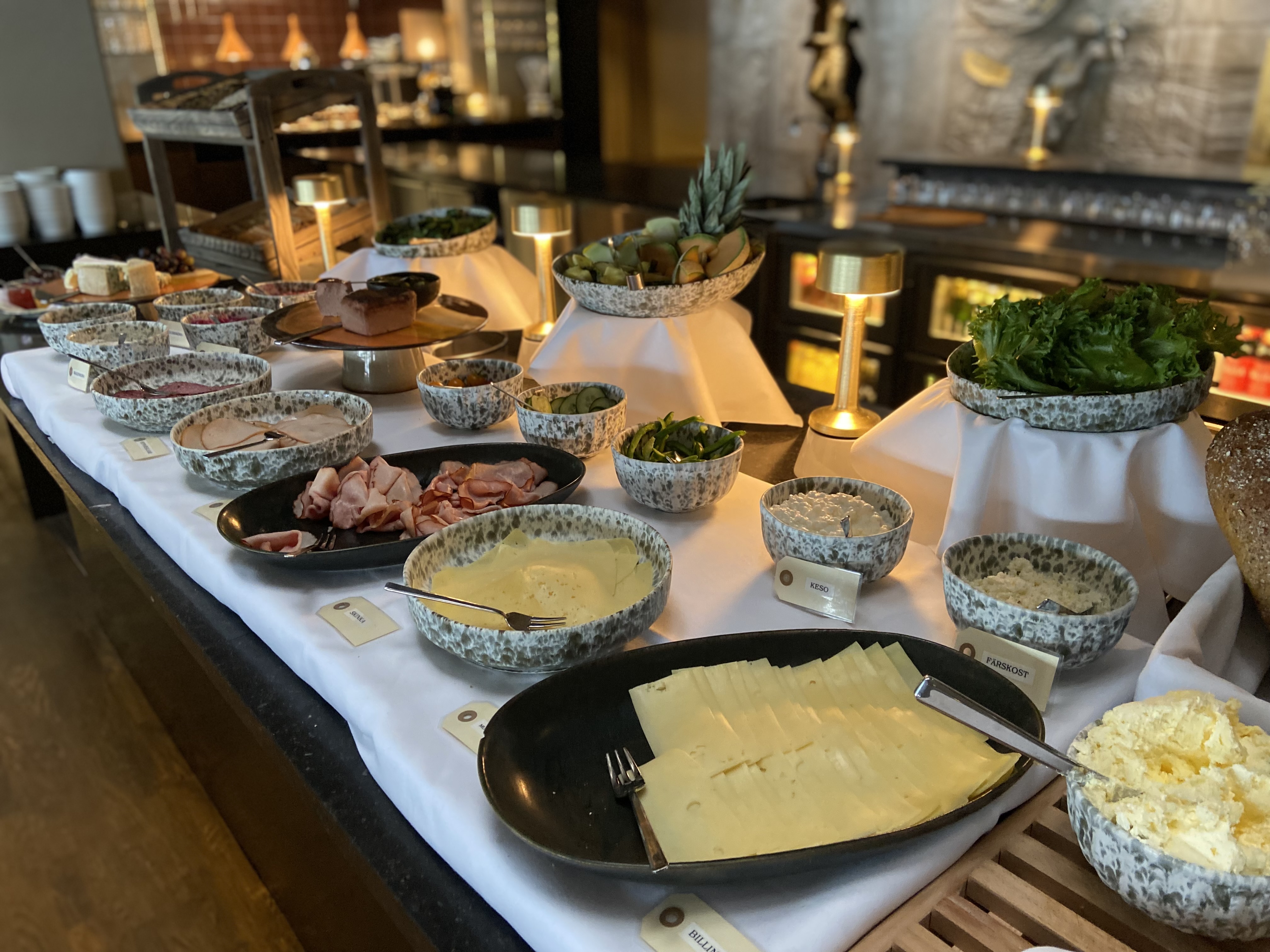 A table full of food.