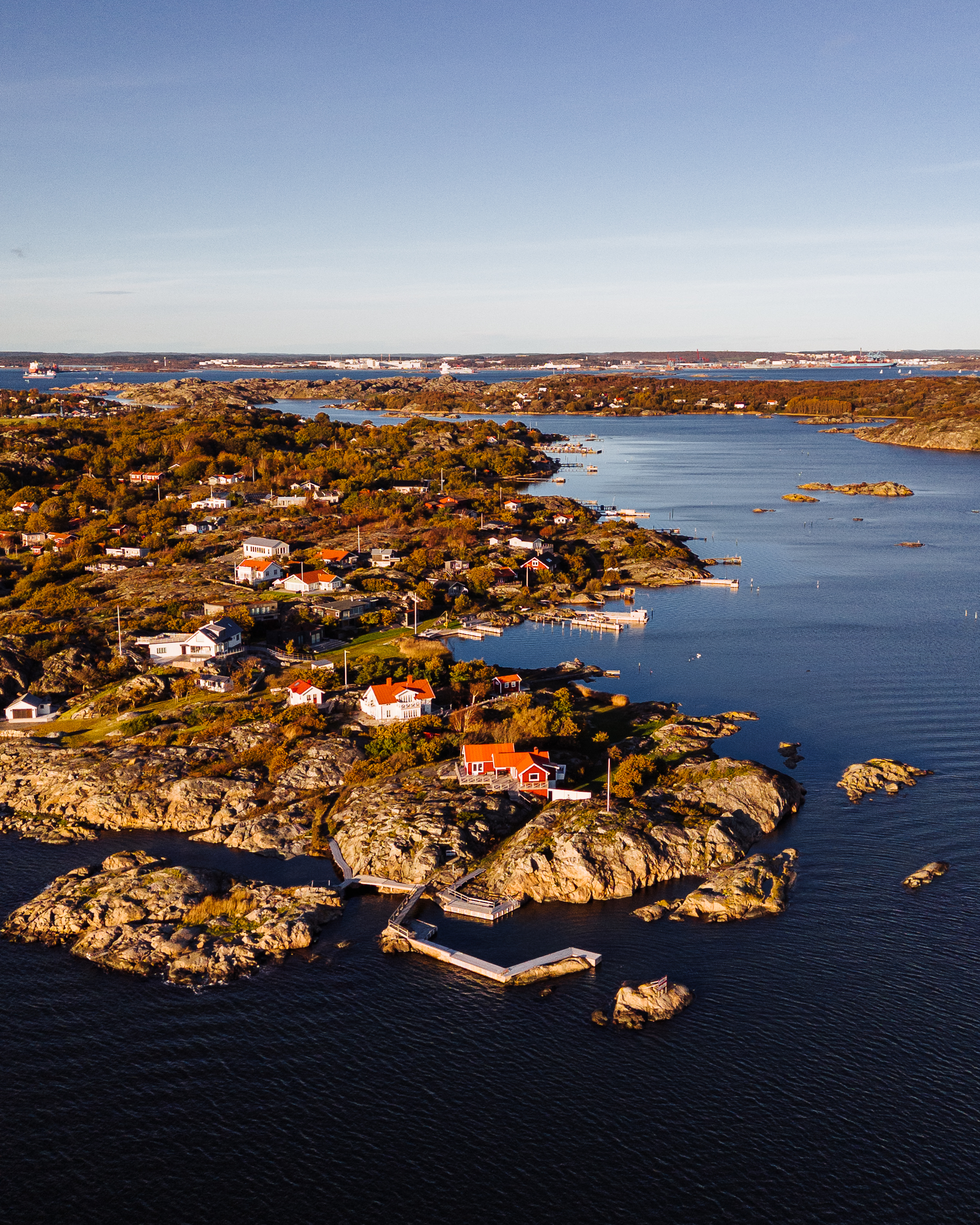 Drone Gothenburg archipelago