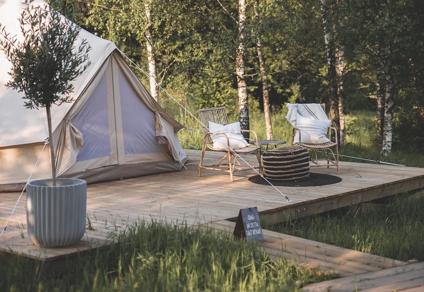 Glamping at Bruket in Wiared.