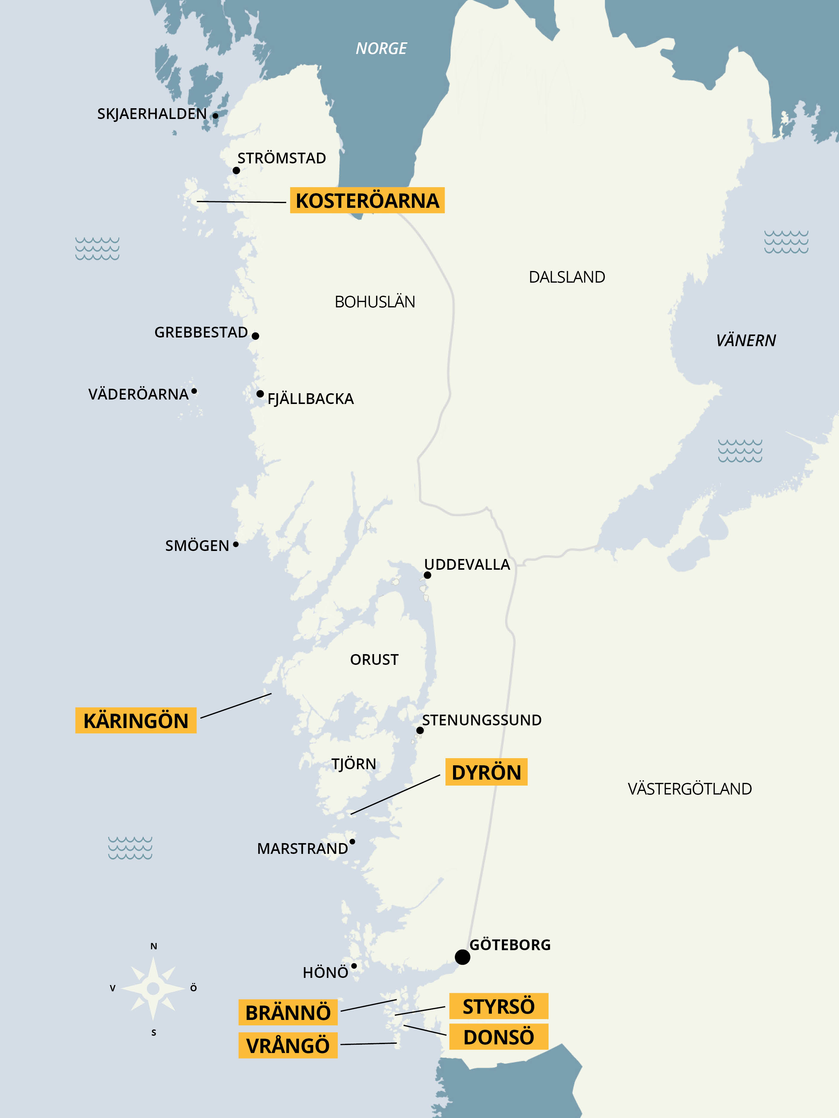 Karta båtupplevelser