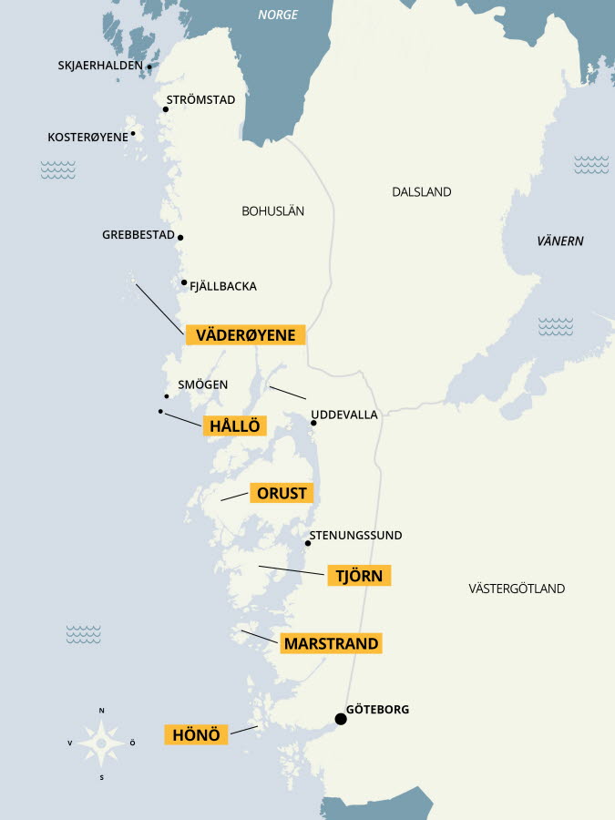 Map explore the west coast by boat