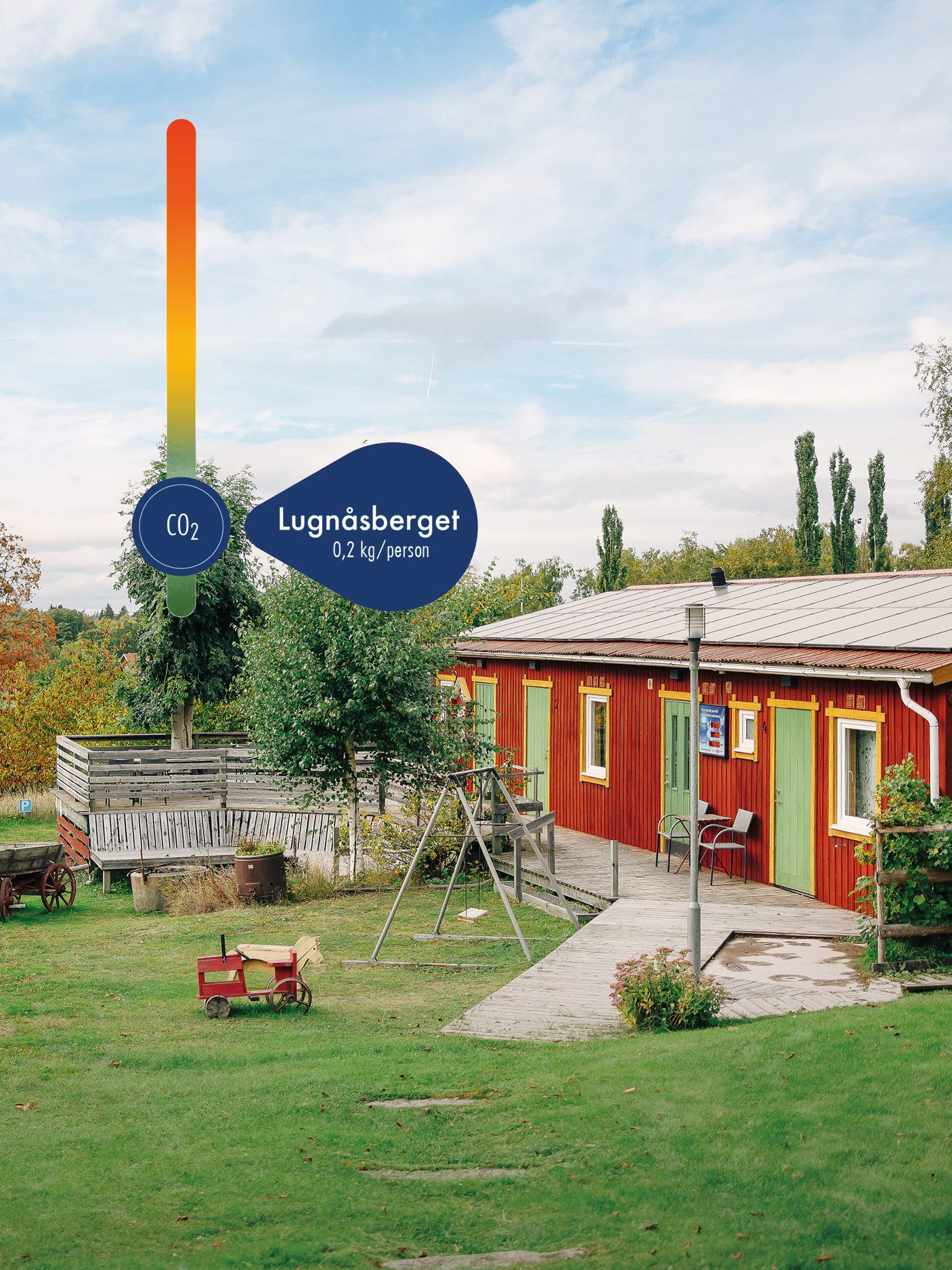 Rött hus på landet.