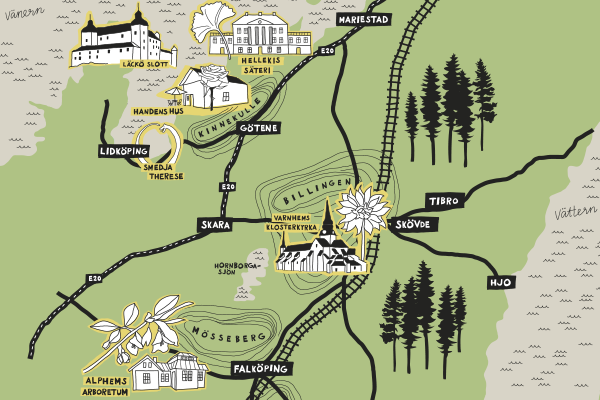 Illustration Roadtrip Skaraborg