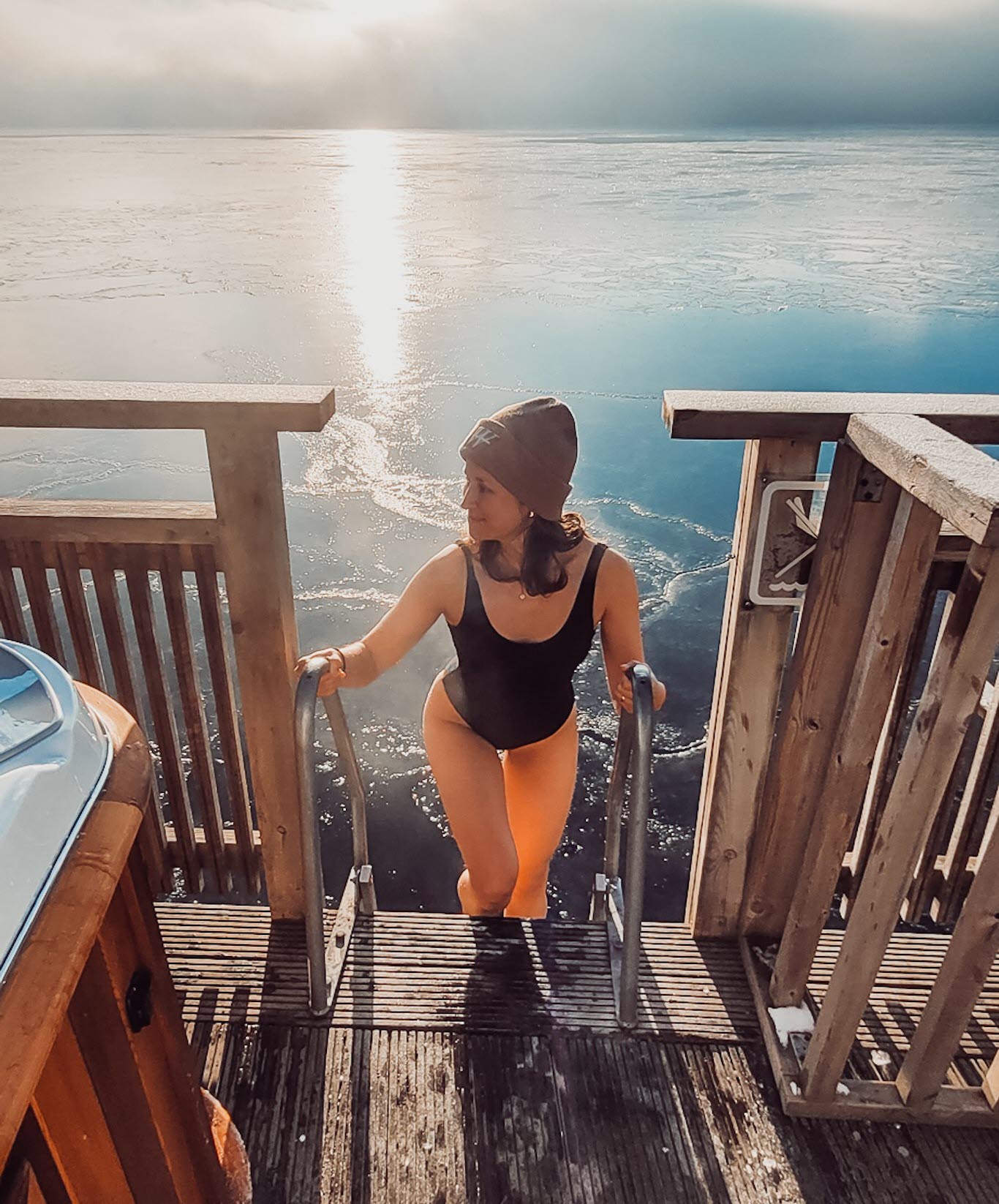 Strandflickorna kallbad