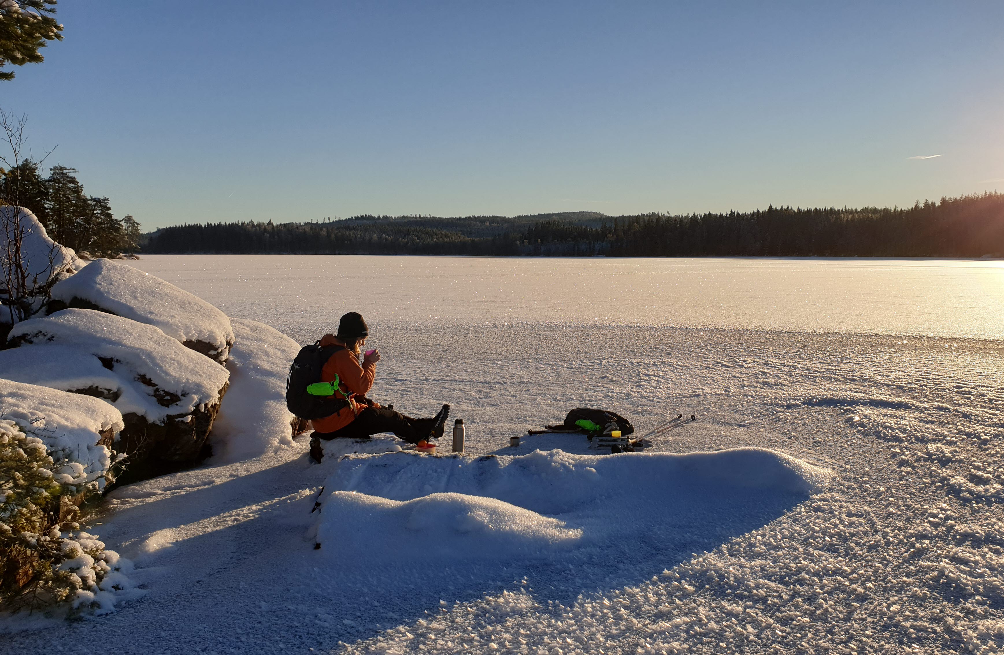 Långfärdsskridskor med fika