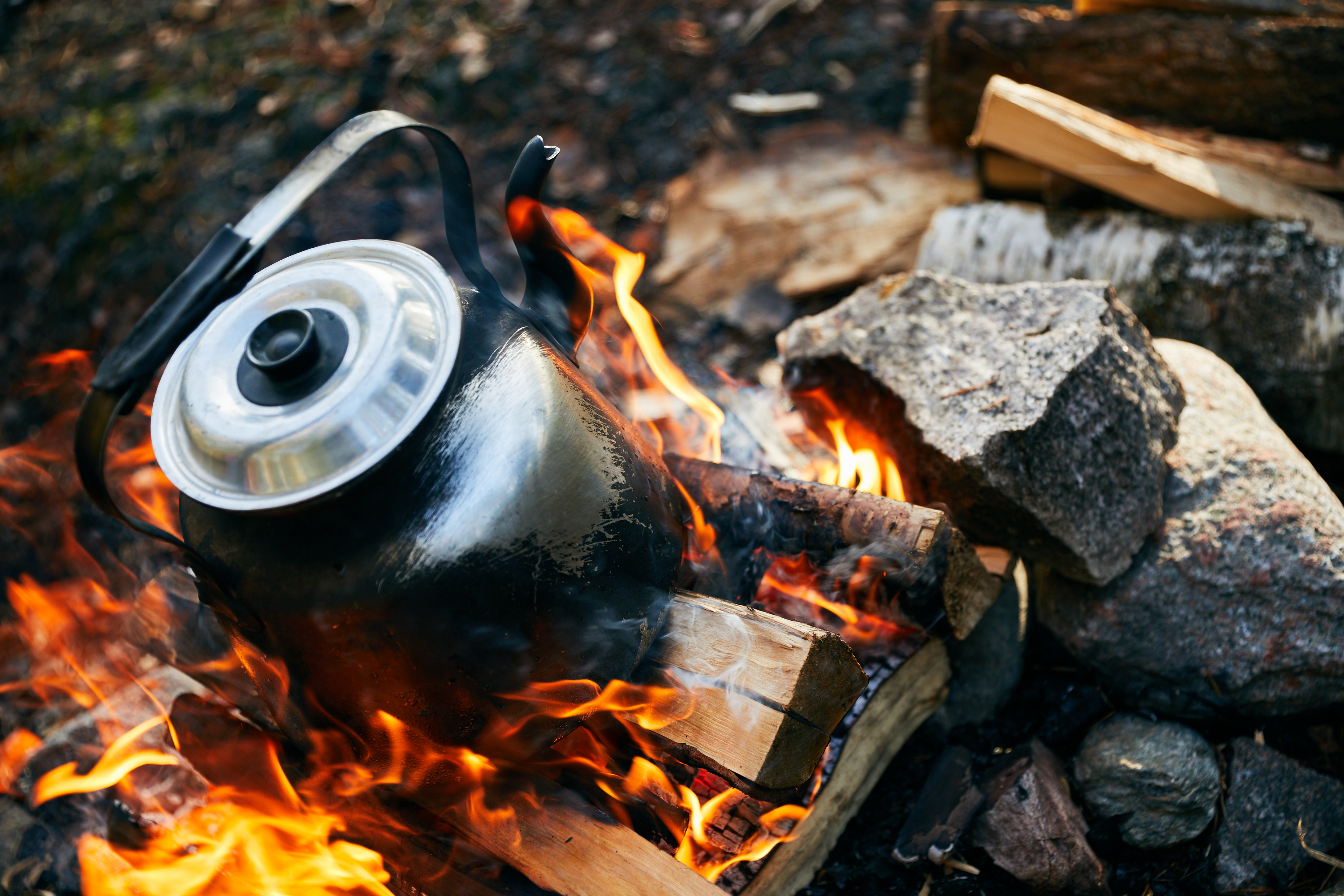 Kaffe över öppen eld