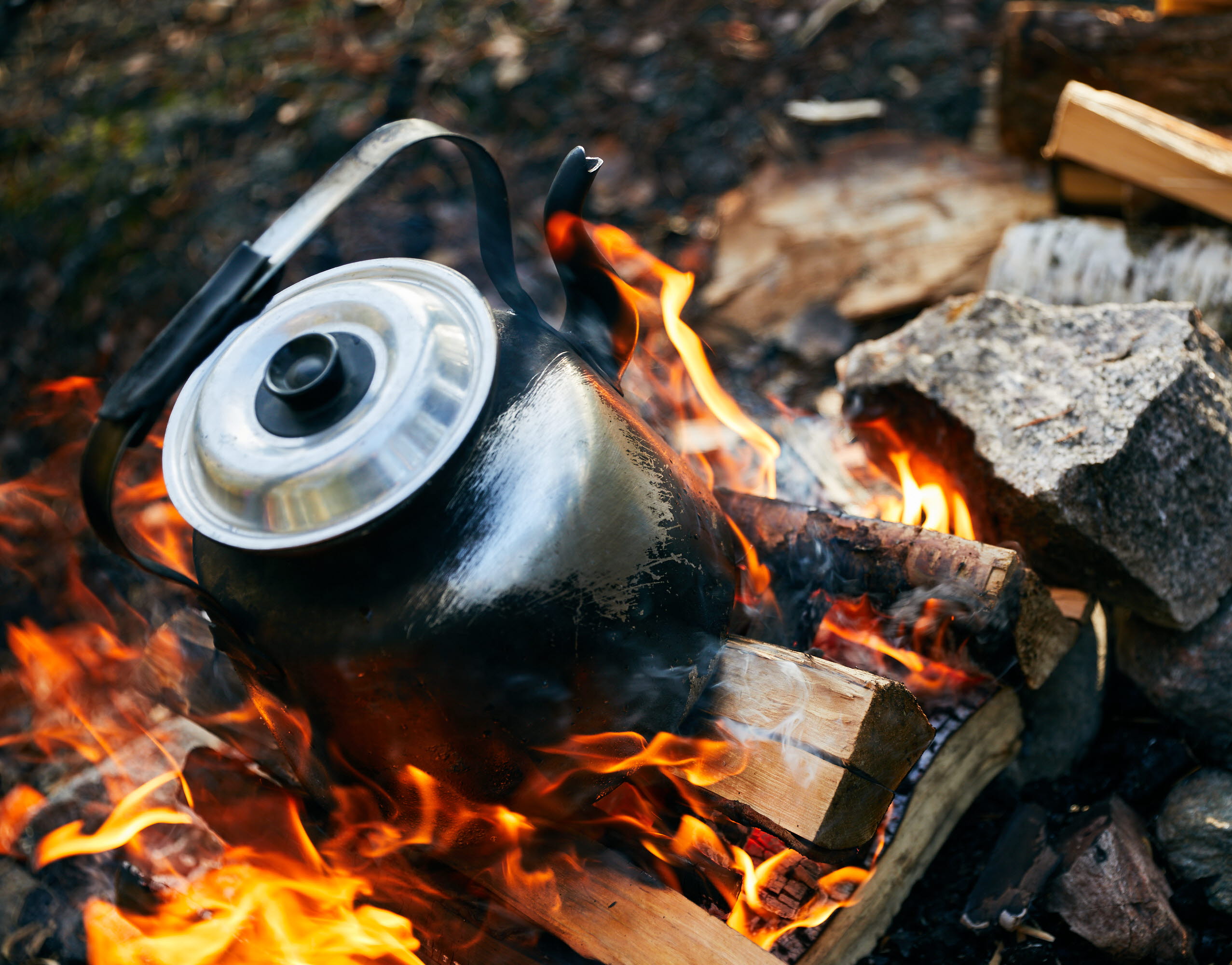 Kaffe över öppen eld