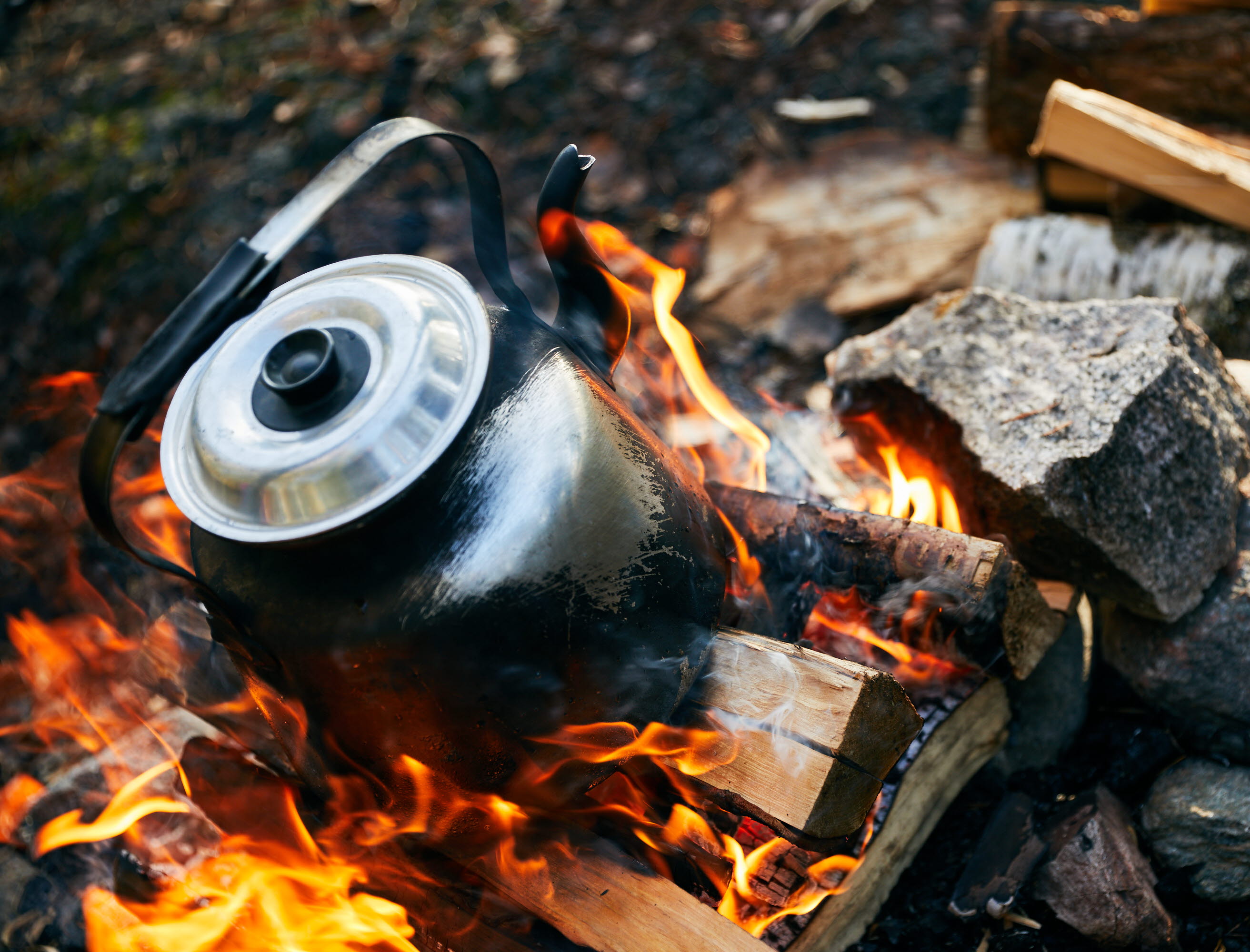 Kaffe över öppen eld