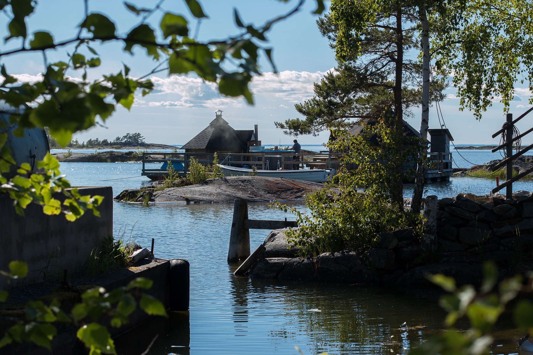 Naven bastuflotte på Kållandsö