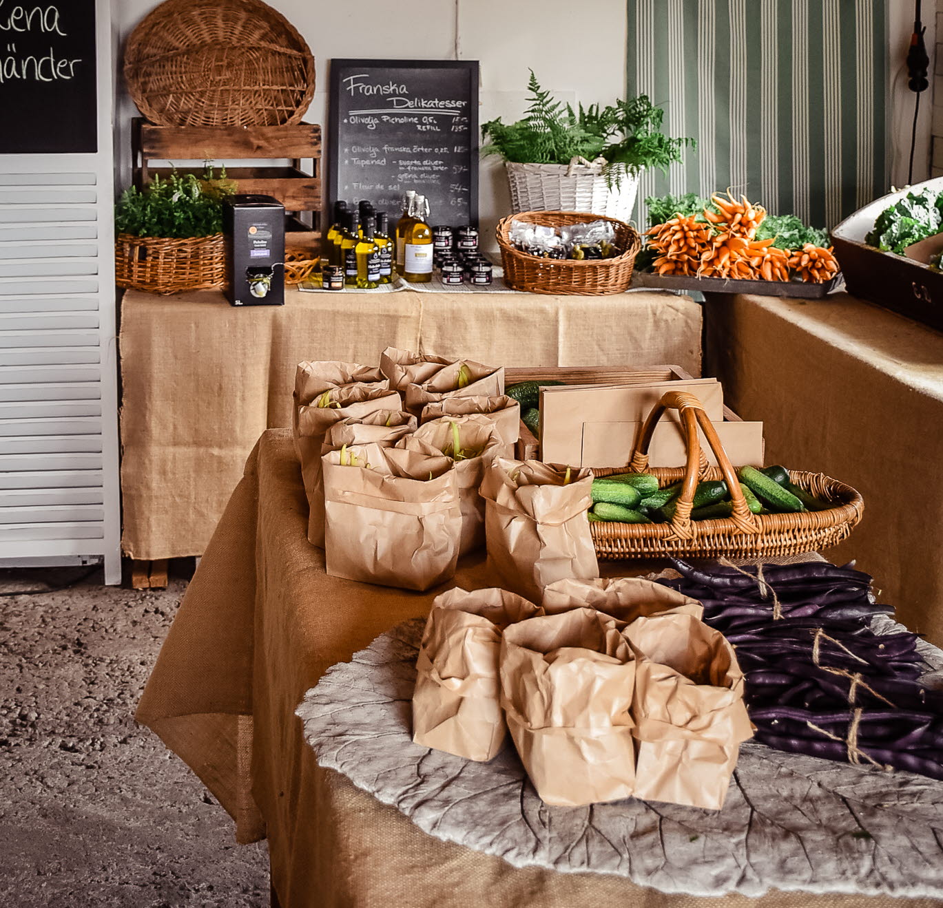 Gårdsbutik grönsaker