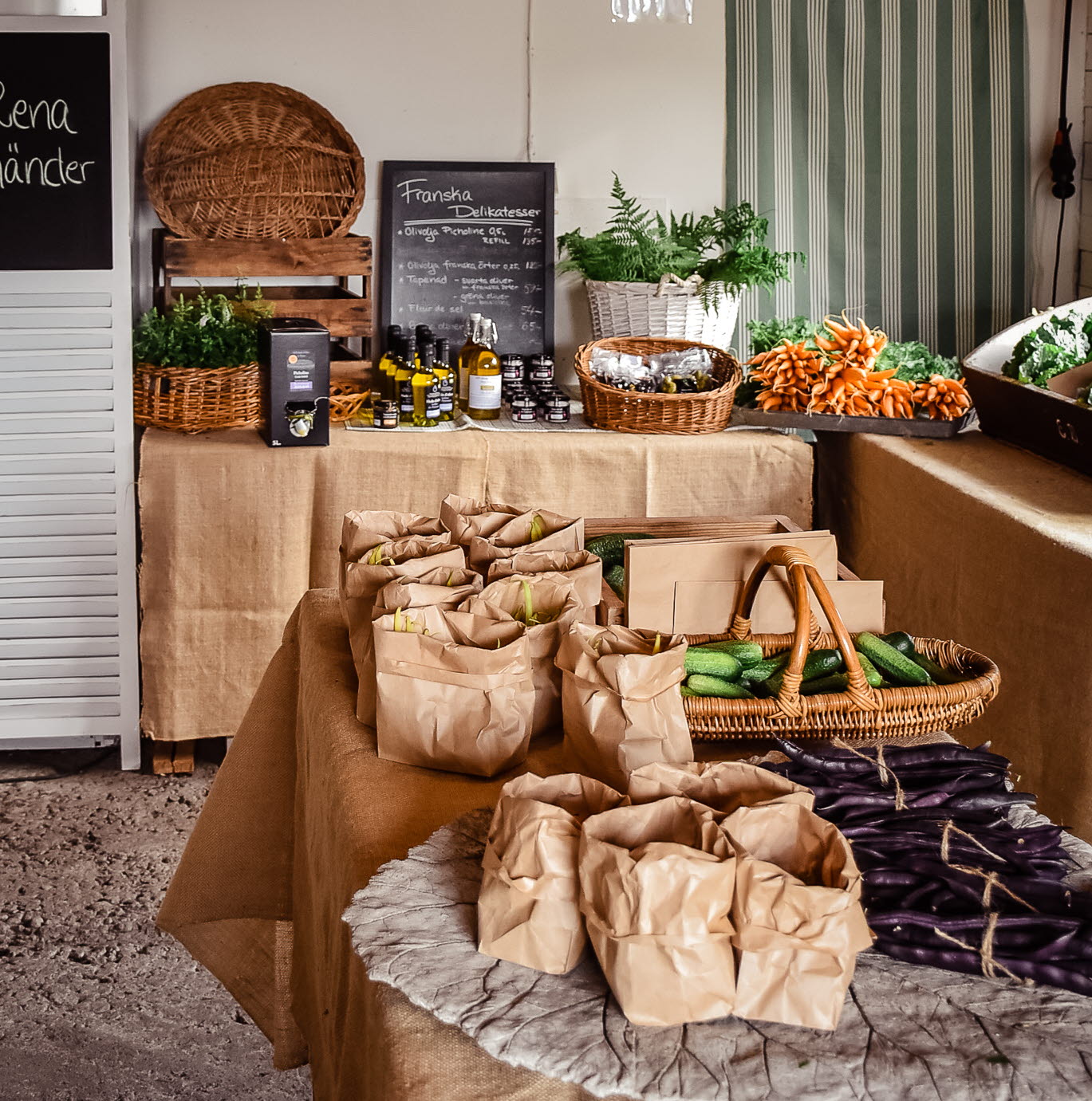 Gårdsbutik grönsaker