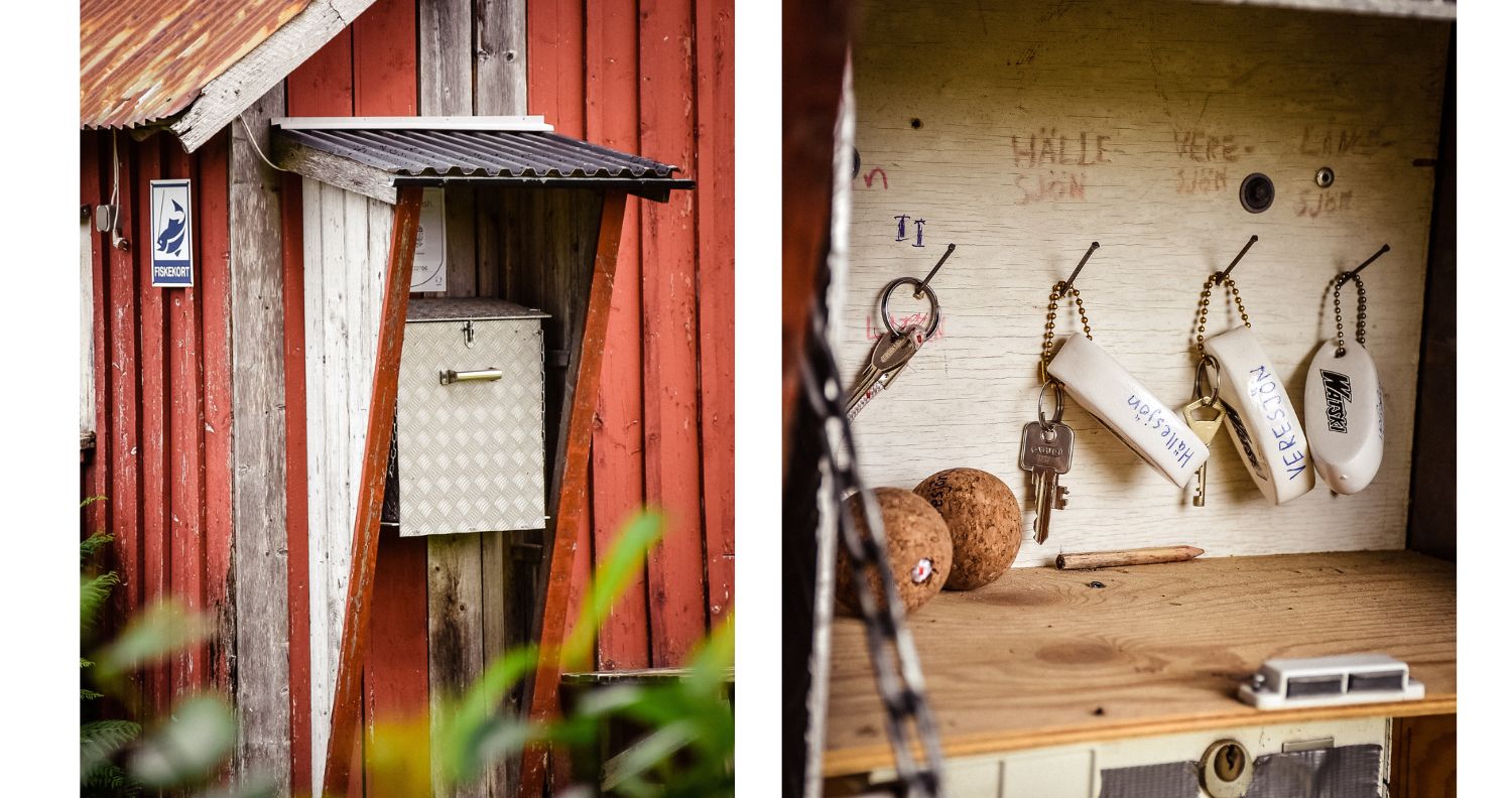 Fiskeskåp och nycklar