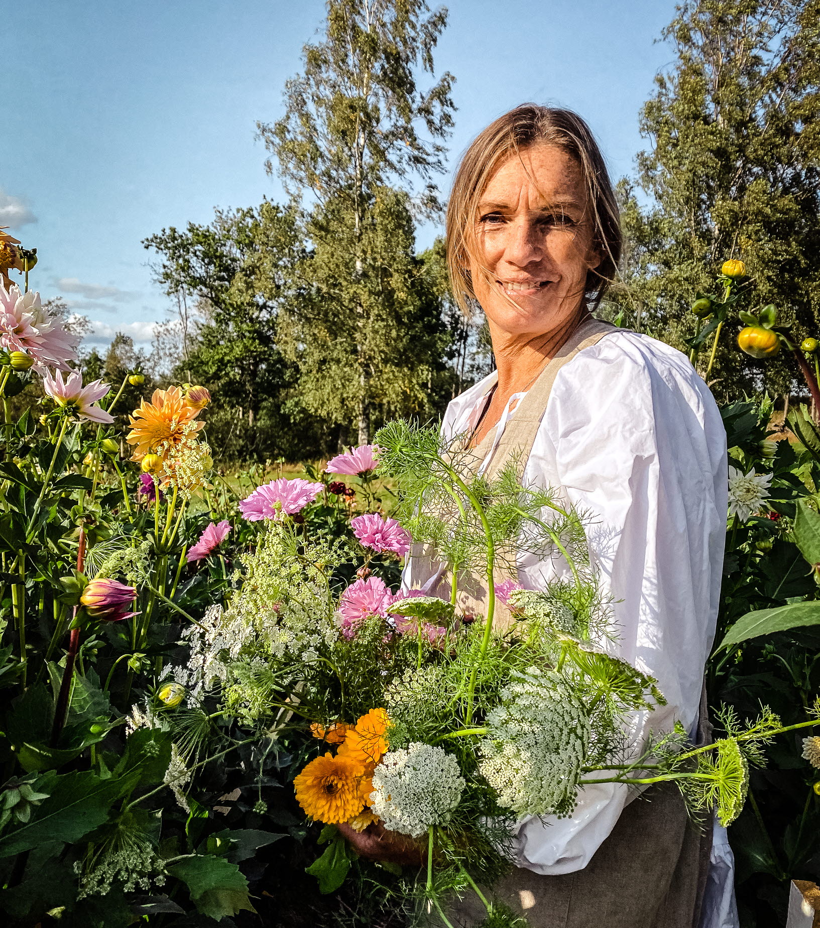 Lindedalen wellness garden, blommor i bukett