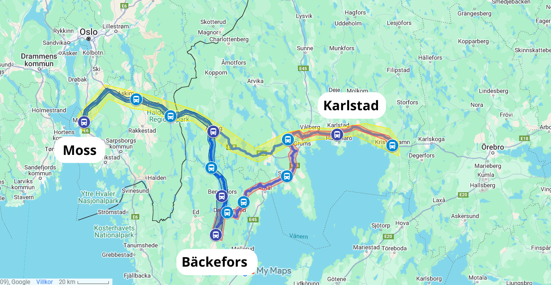 Bussrutt för cyklister