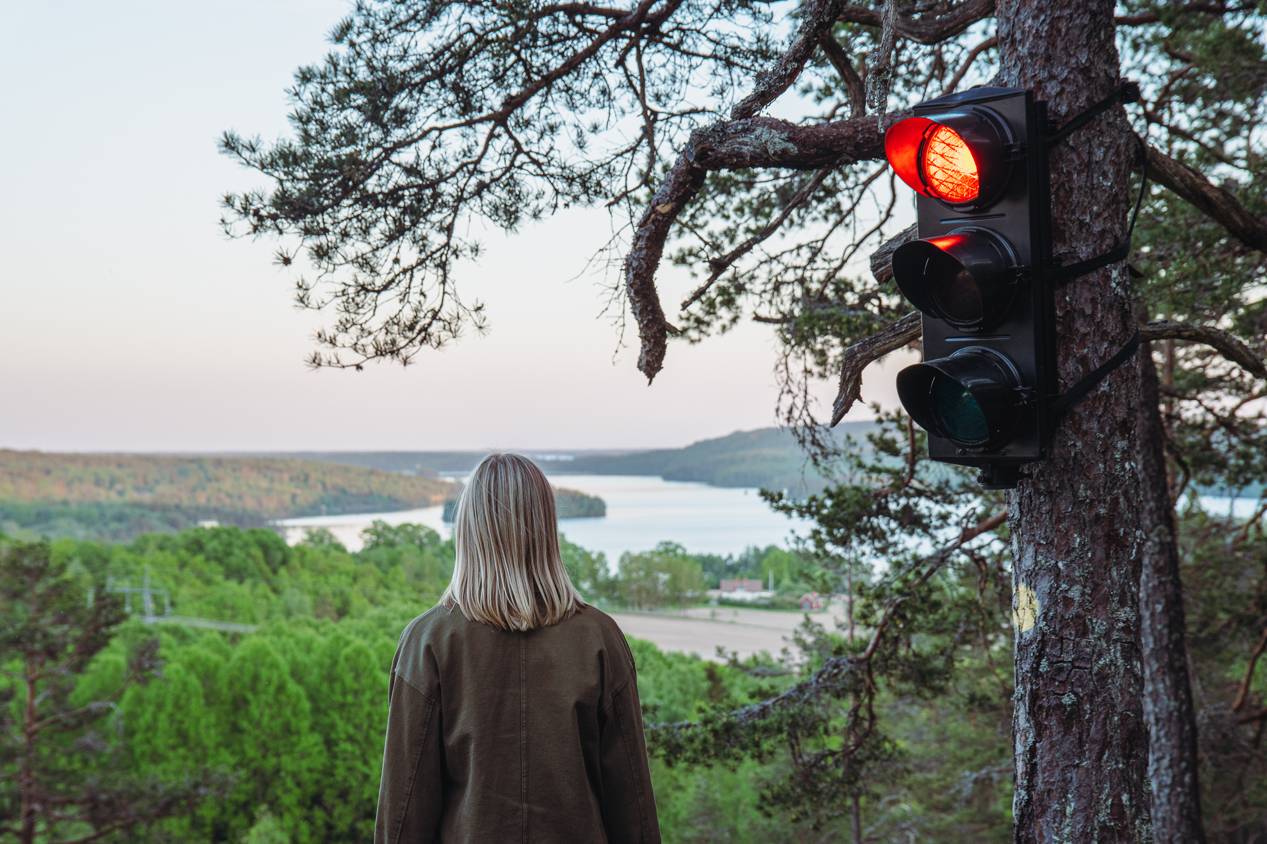 Traffic light on Bläsen.