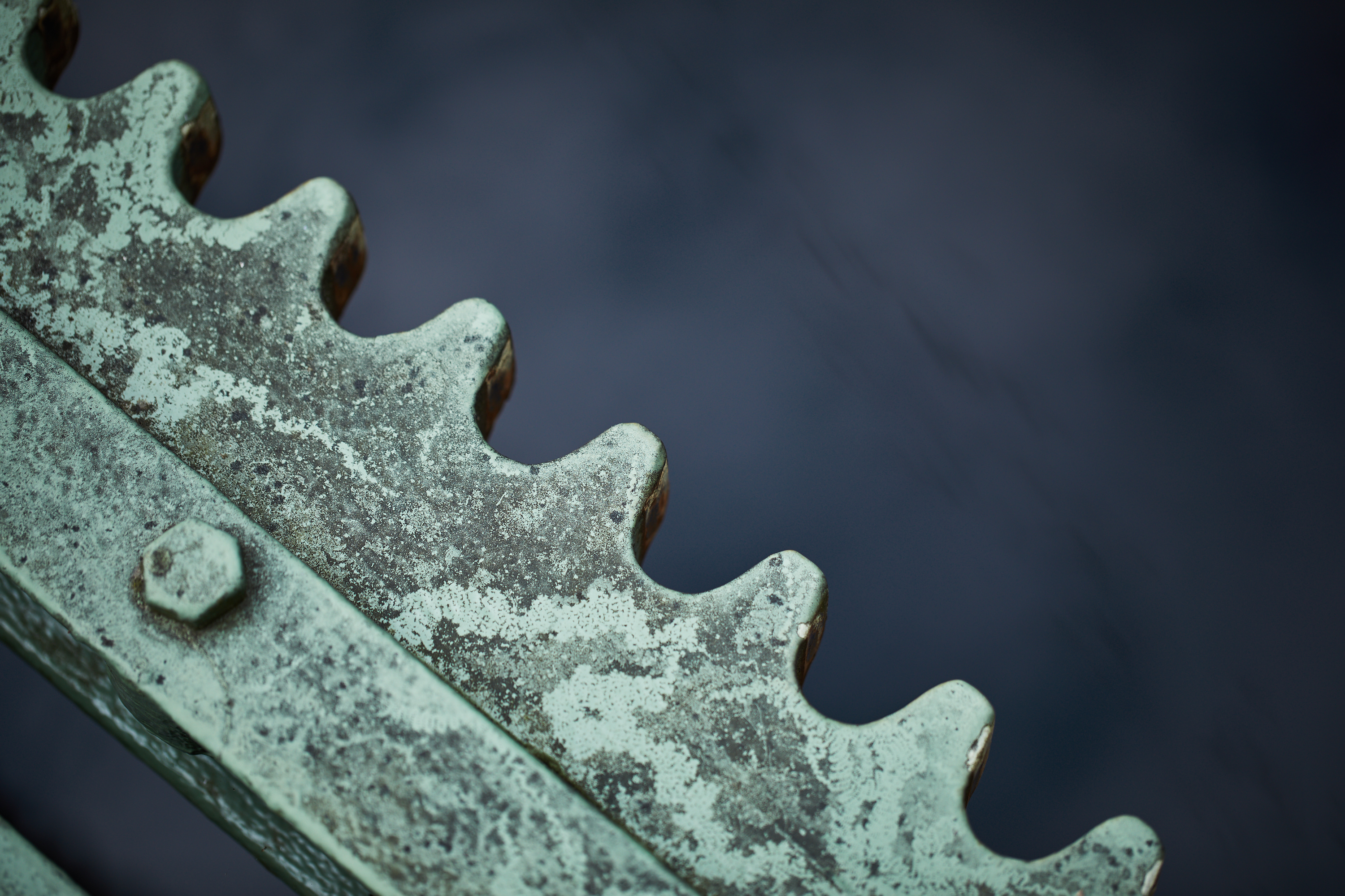 Närbild på kugge i Dalslandskanal.