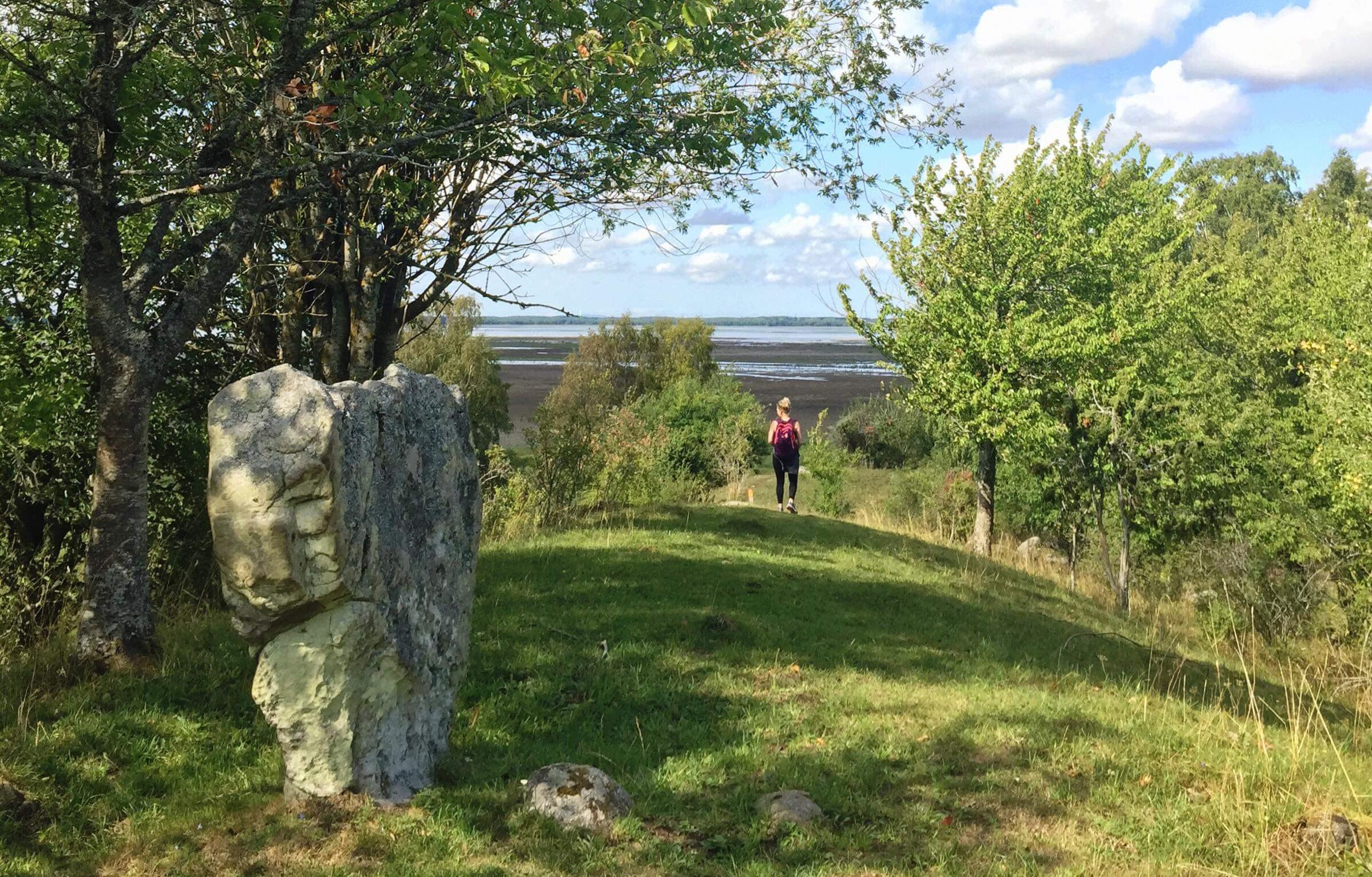En vandrare på pilgrimsleden