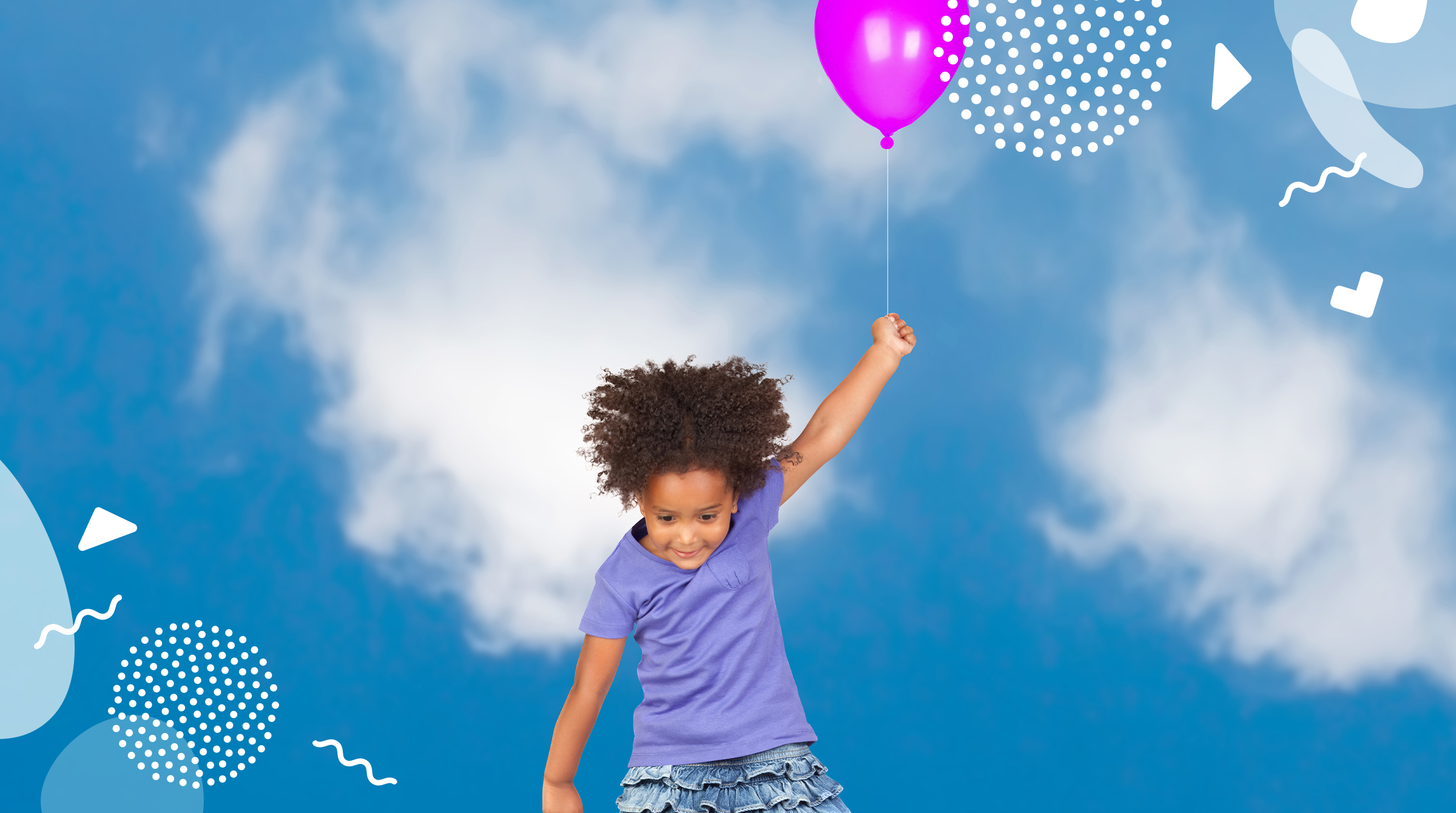 Barn som håller i en ballong