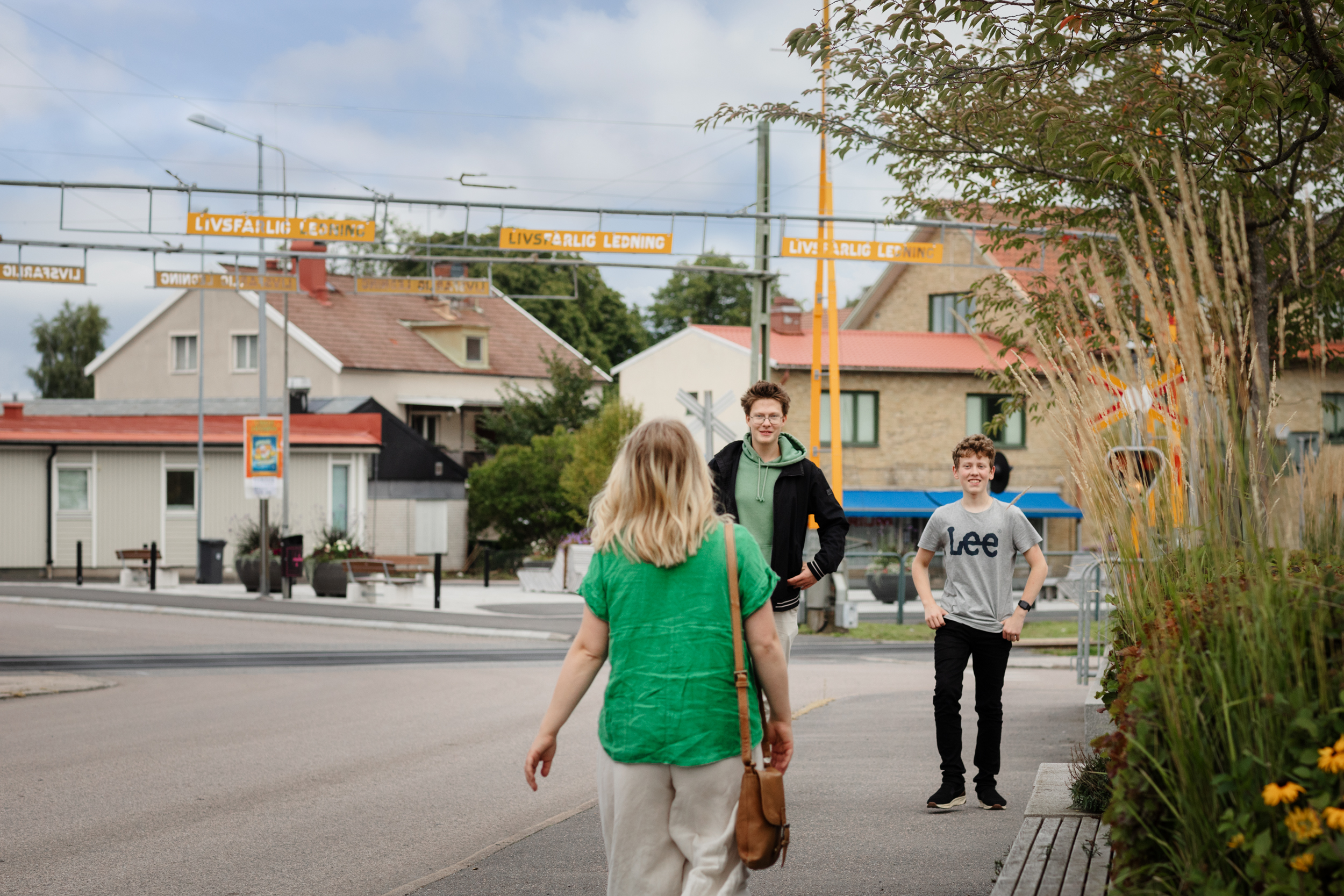 Personer gata centrum