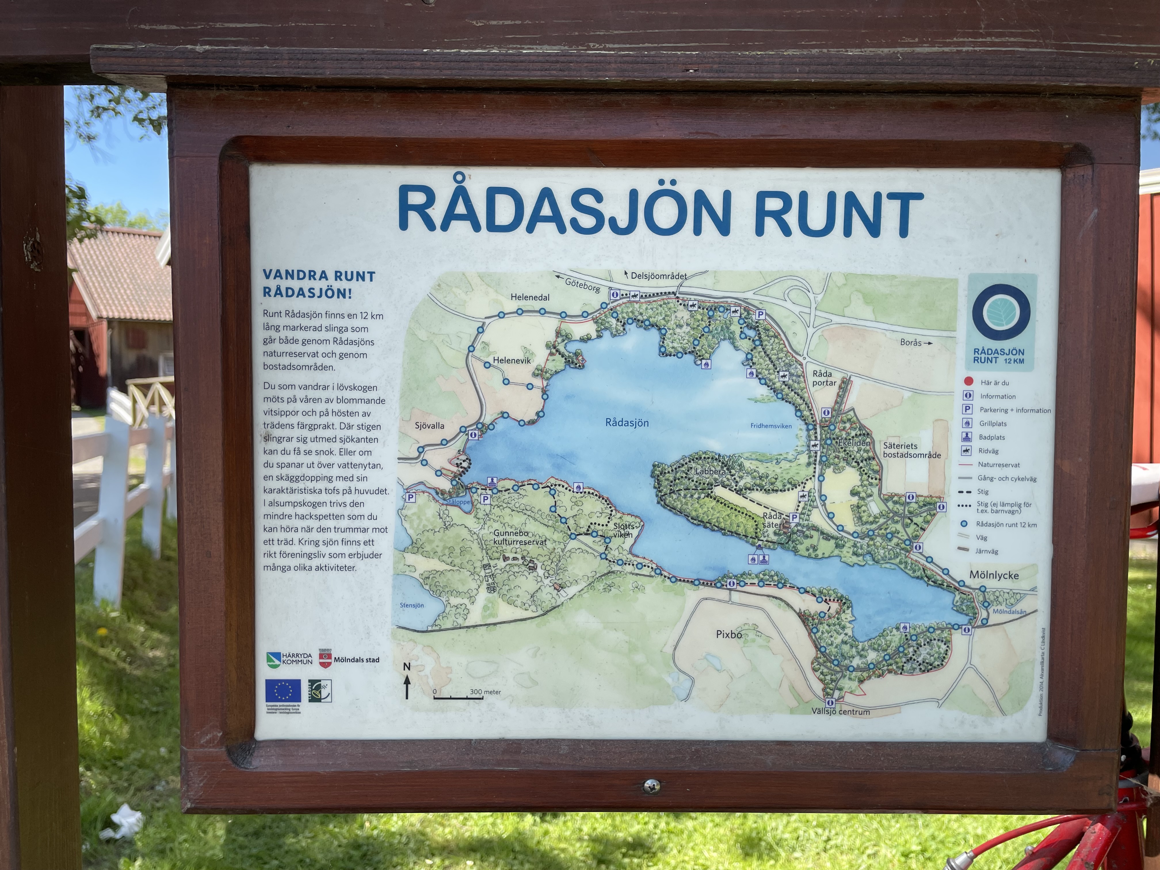 Rådasjön Runt karta vid Råda Säteri