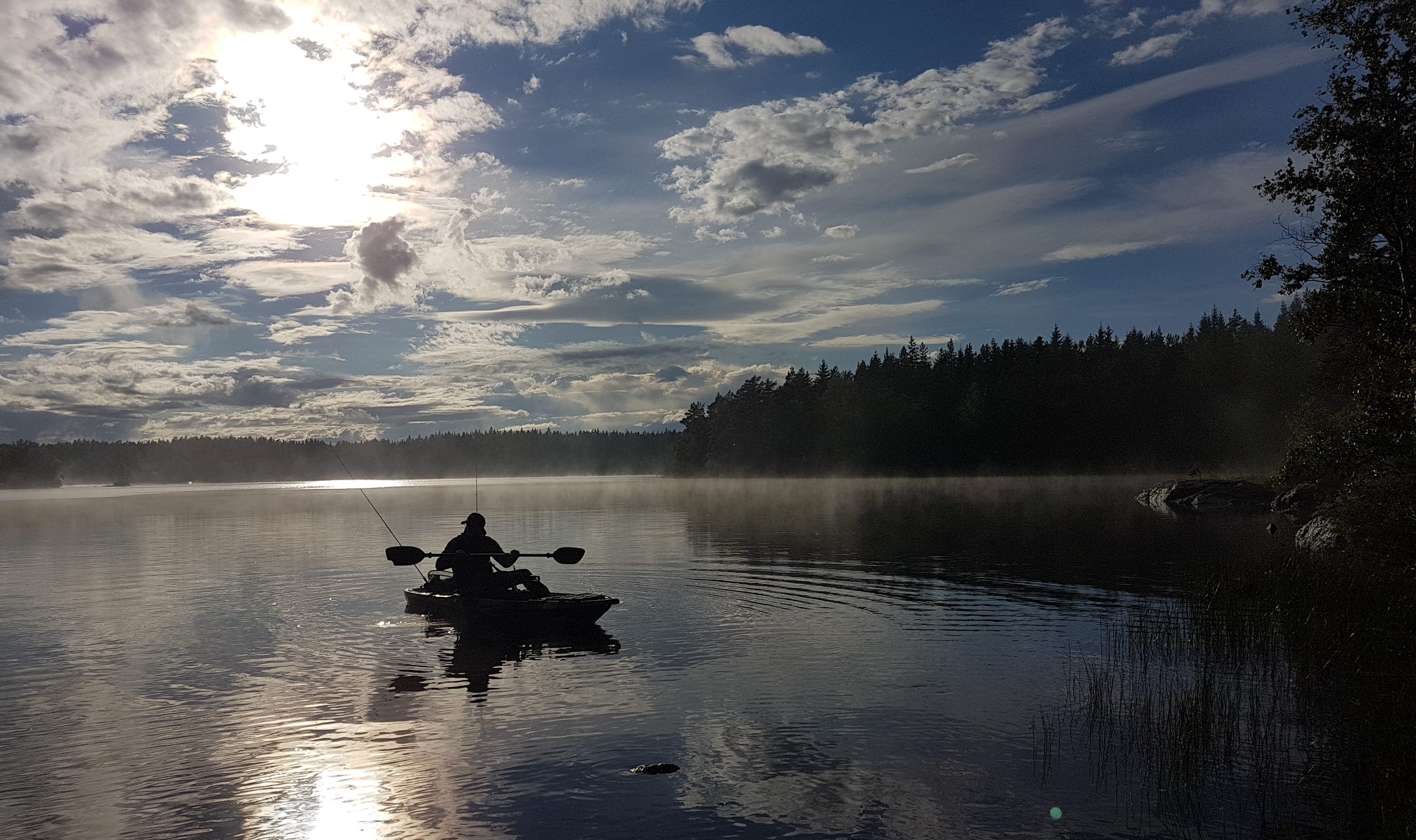 Kajakpaddlare, fiskekajak