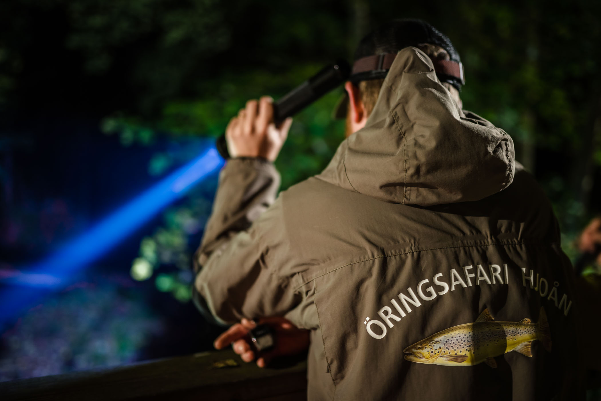 Öringsafariguide med ficklampa