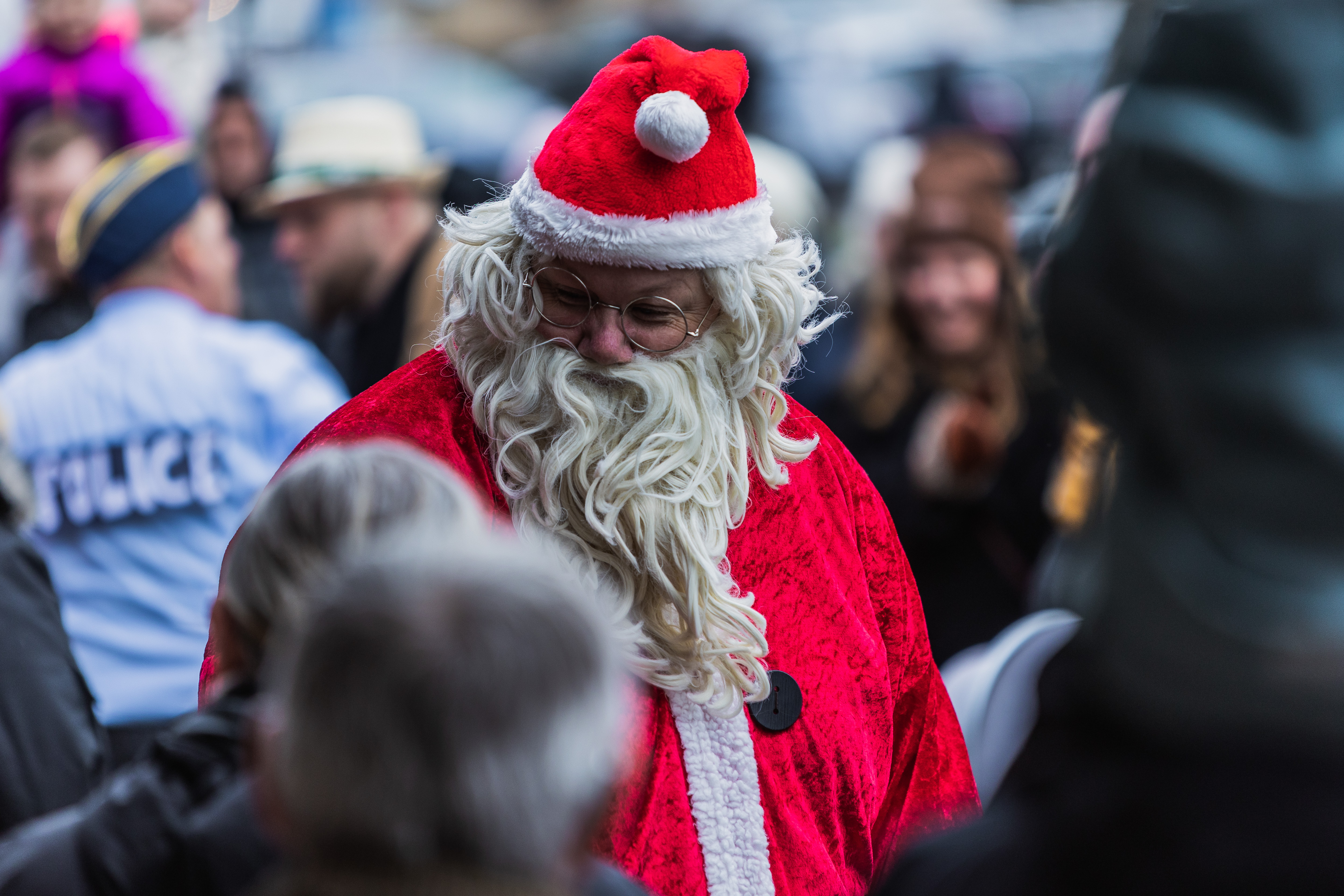 Tomte på Hjo Julmarknad 