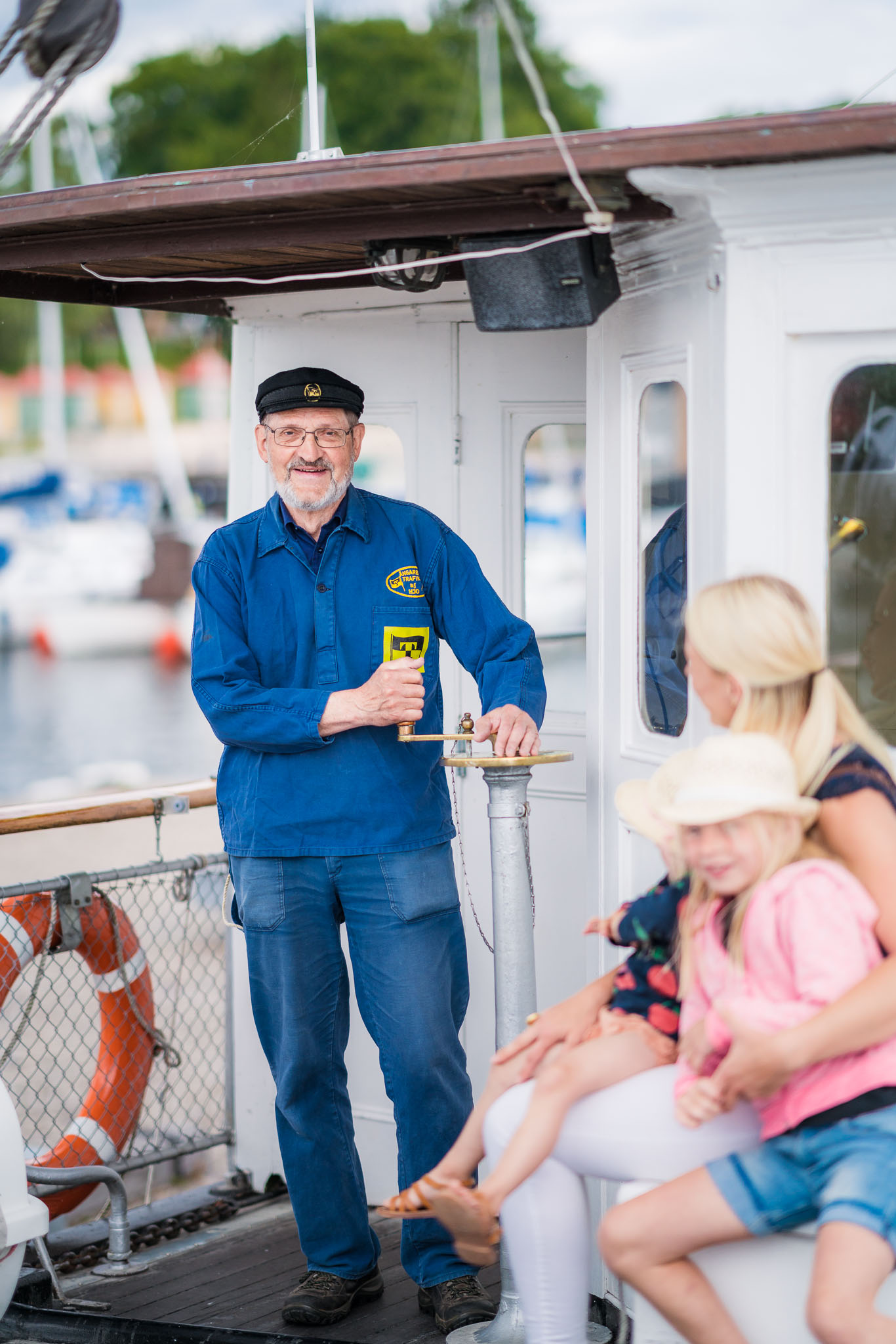 Skeppare på ångbåten Trafik i Hjo
