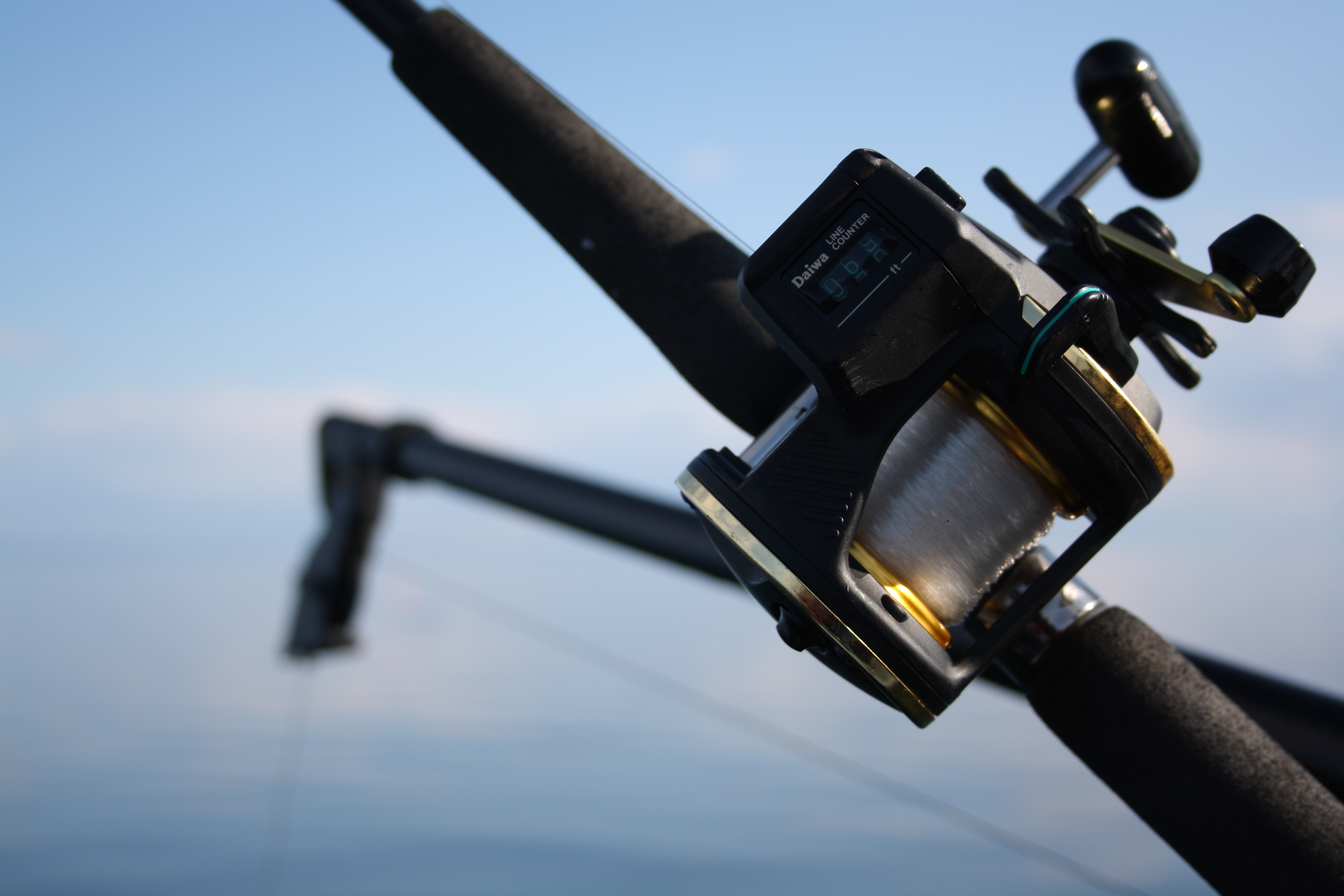 Trollingfiskespö i närbild.