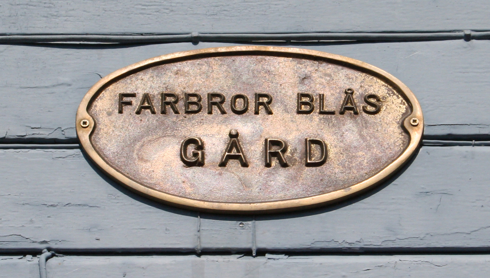 Farbror Blå, semesterboende i Hjo, Västsverige.